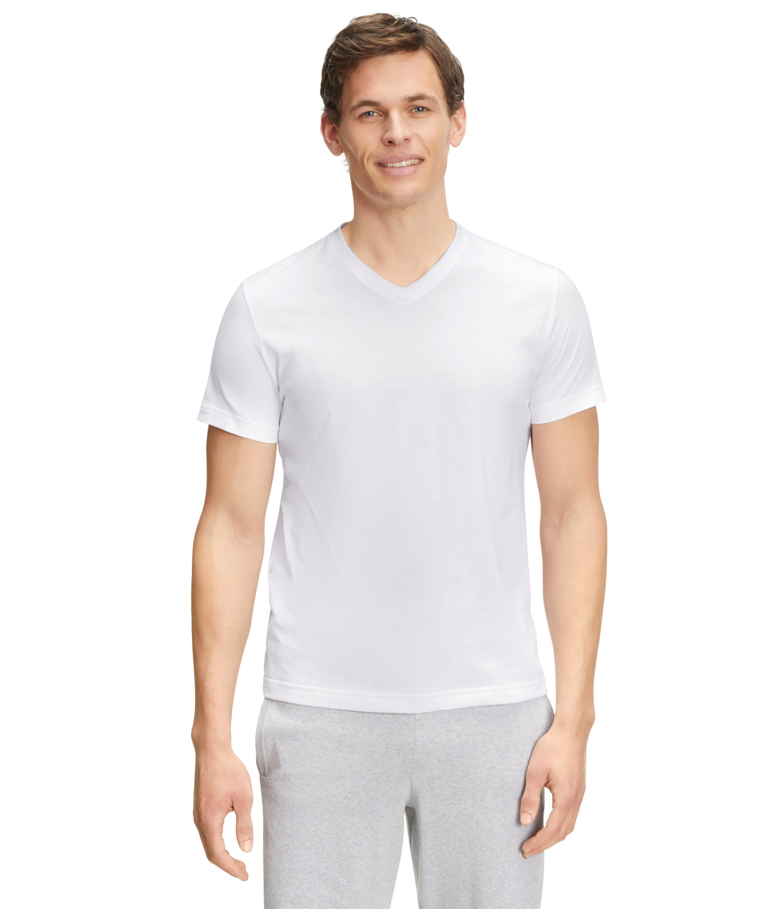 (1-tlg) aus Baumwolle FALKE T-Shirt (2000) white reiner