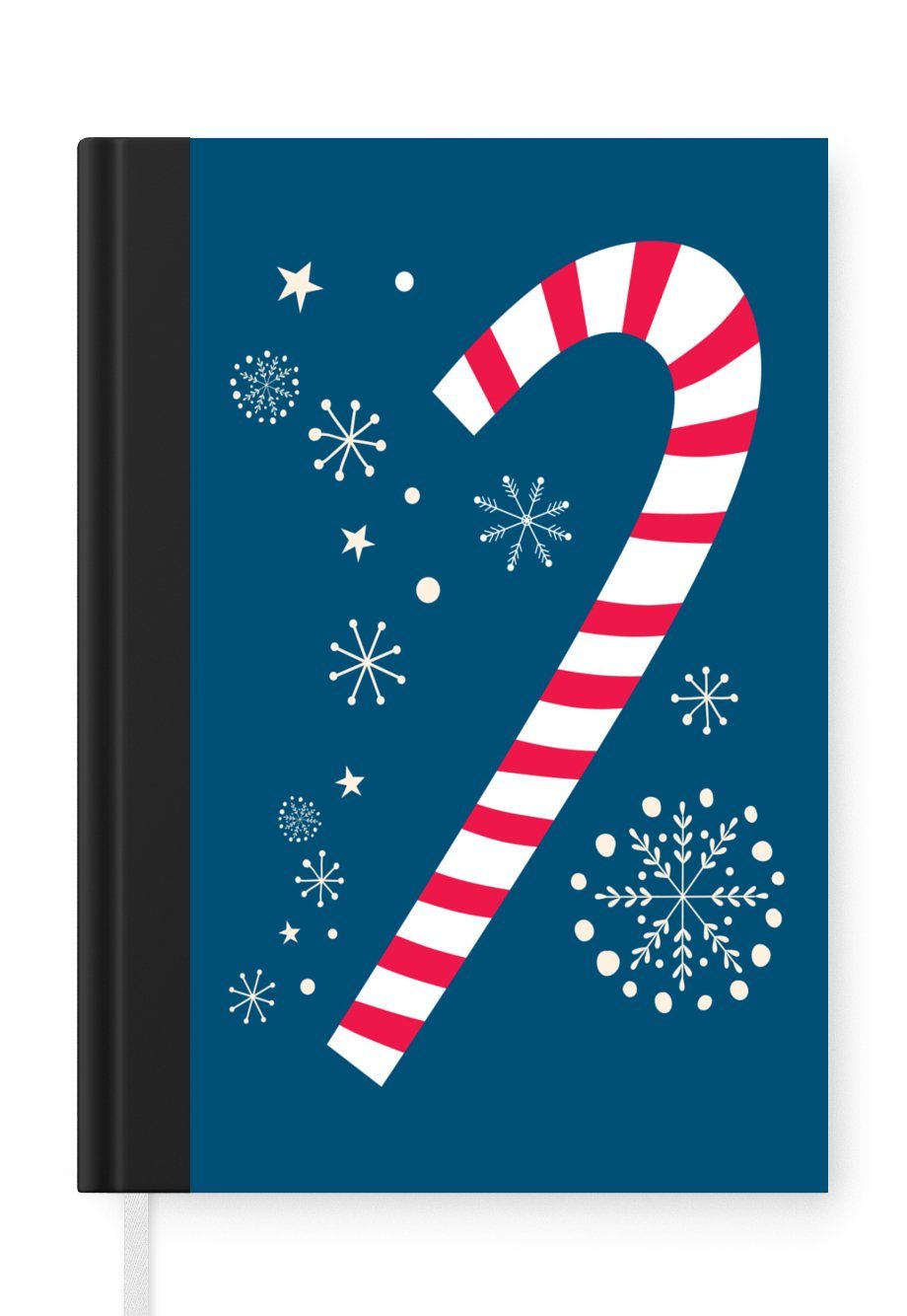 MuchoWow Notizbuch Feuerwerkskörper - Schneeflocke - Weihnachten - Schnee, Journal, Merkzettel, Tagebuch, Notizheft, A5, 98 Seiten, Haushaltsbuch