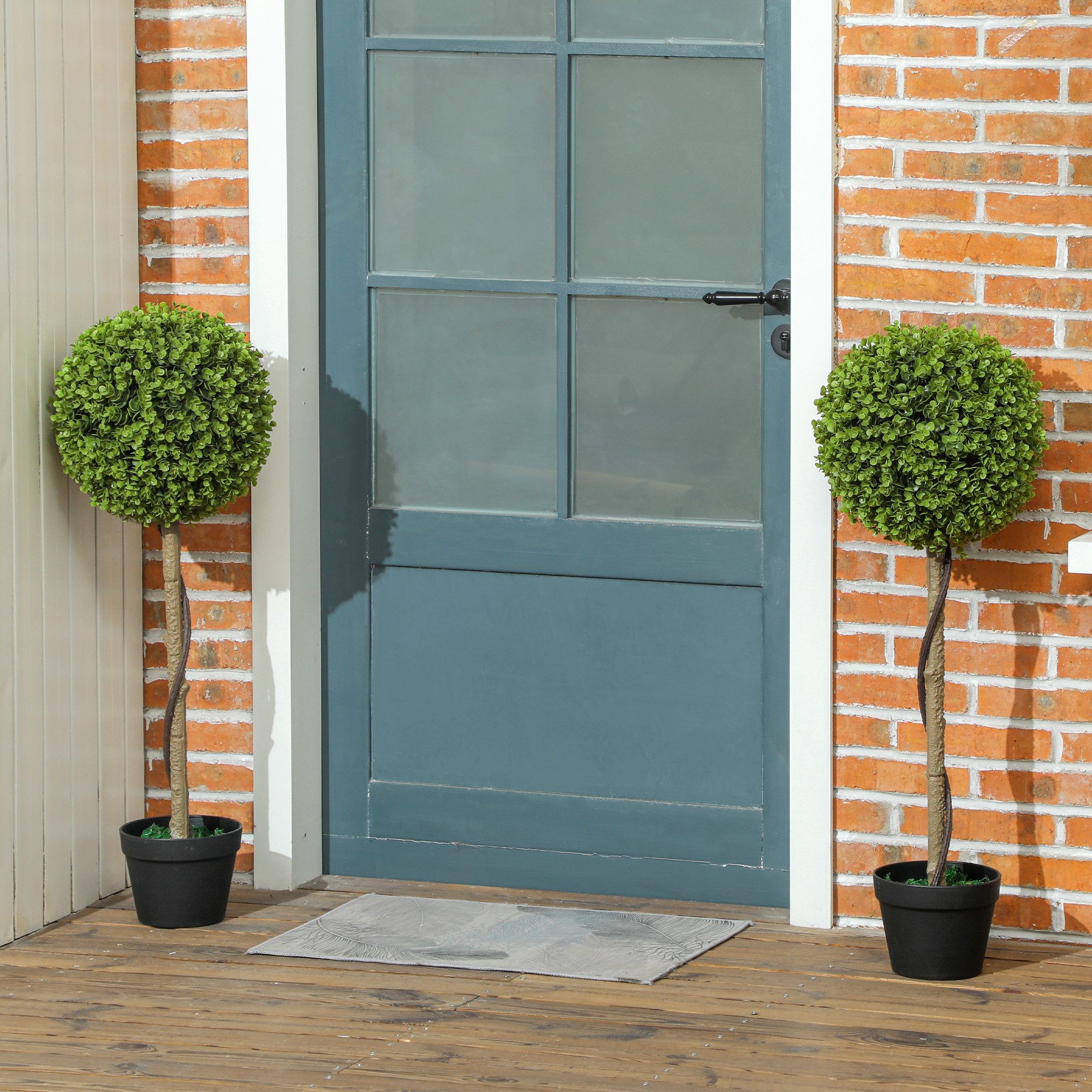 Kunstpflanze 2er-Set 90 cm Eukalyptus, HOMCOM, günstig online kaufen