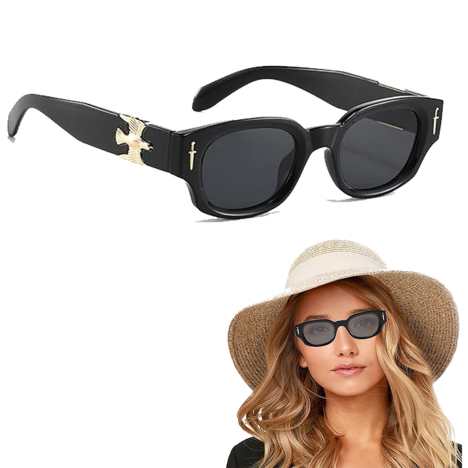 Sonnenbrille Polarisierte Sonnenbrille UV-Schutz Damen Herren Sonnenbrille