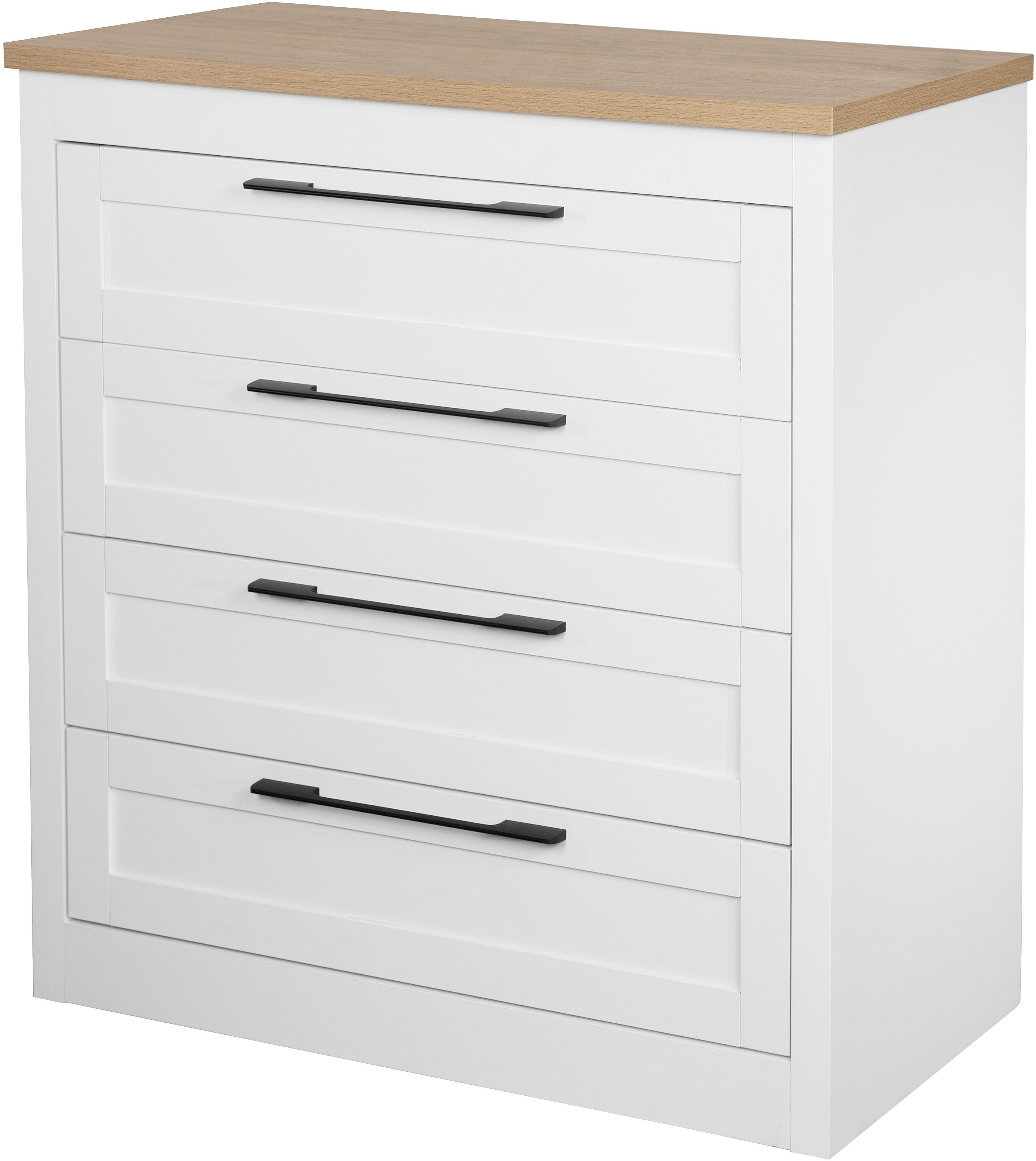 OTTO home Schubkastenkommode Büsum Schlafzimmer Schrank Wäscheschrank, Sideboard mit 4 Schubladen im Landhaus Design Bestseller