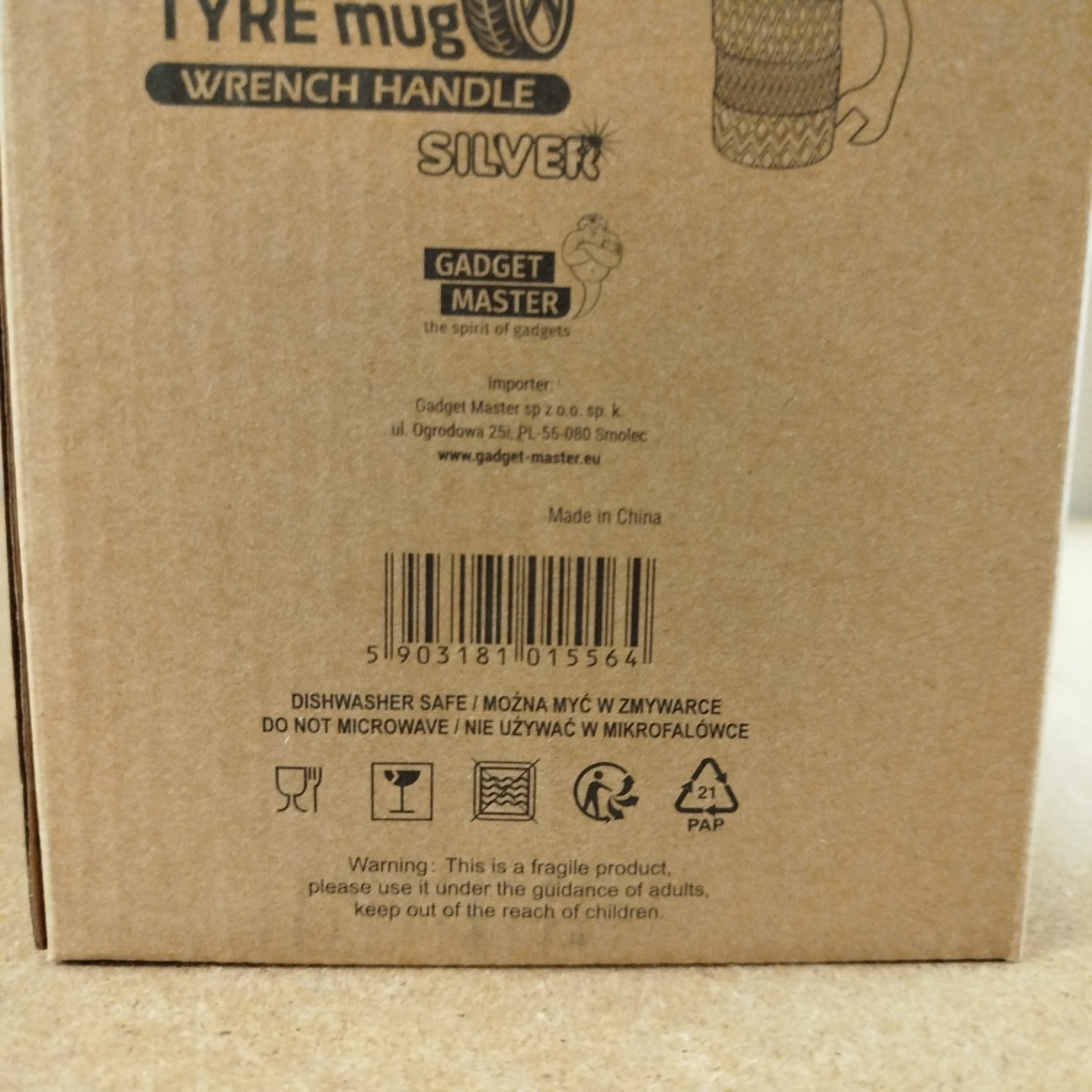 Gadget Master Tasse Reifenstapel Kaffeebecher mit Schraubenschlüssel Griff