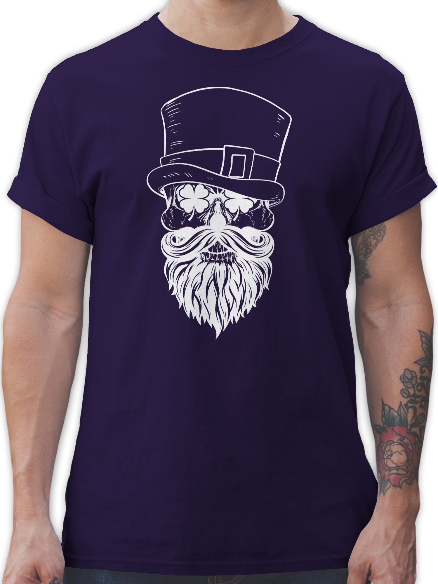 Shirtracer T-Shirt Irish Totenkopf St. Patricks Day