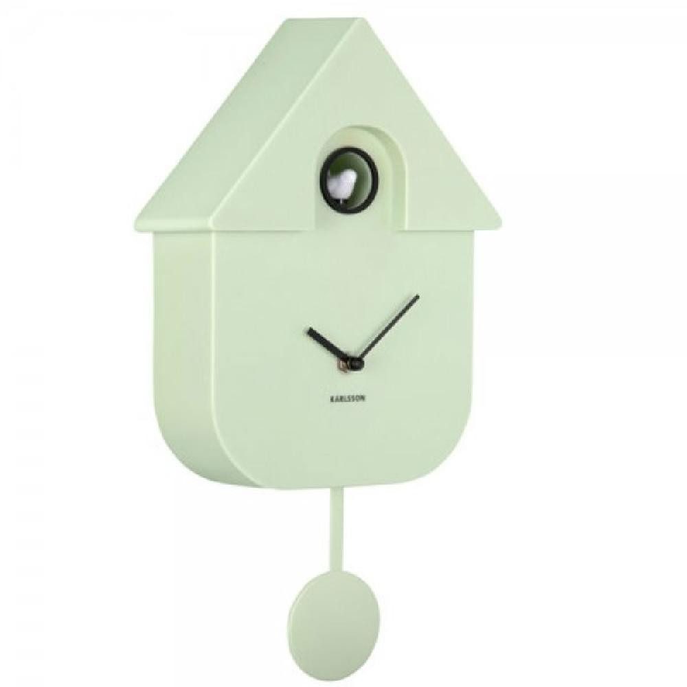 Karlsson Uhr Kuckucksuhr Wall Clock Modern Cuckoo Soft Green (41cm) günstig online kaufen