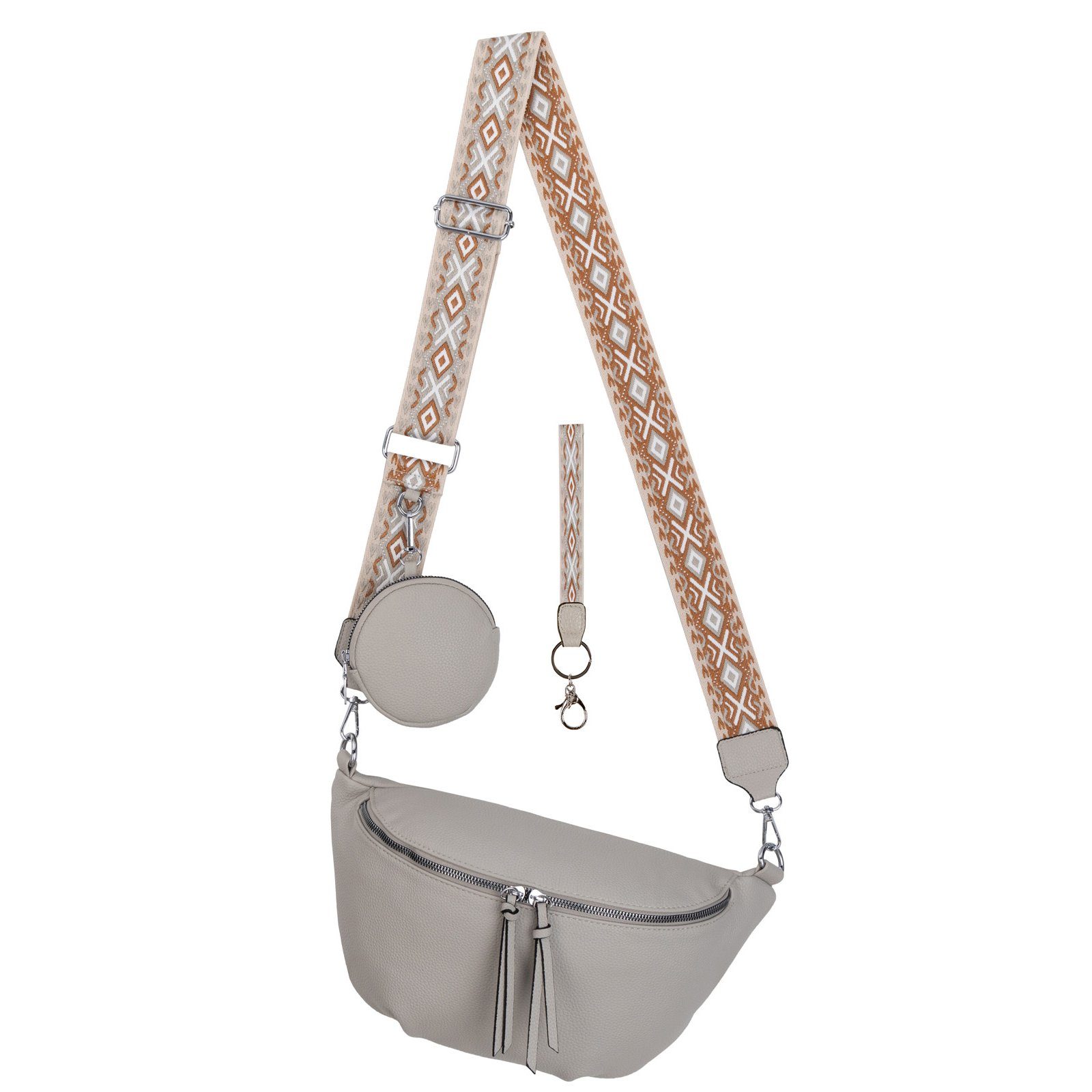 Gürteltasche Bauchtasche Umhängetasche Crossbody-Bag Kunstleder Italy-Design