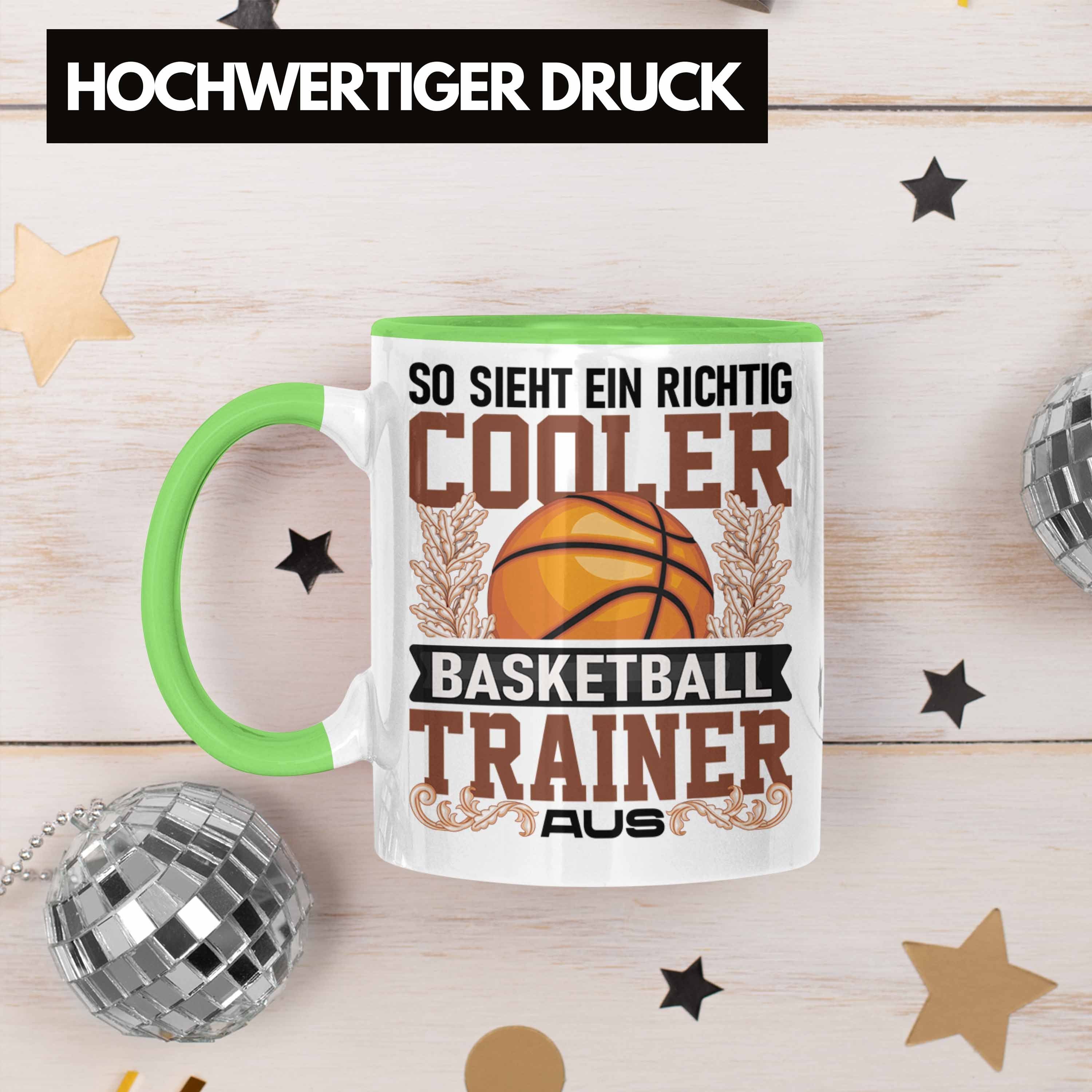 Trendation Tasse Lustig Trainer Sieht Grün Basketball Geschenk So Spruch Tasse Trendation 