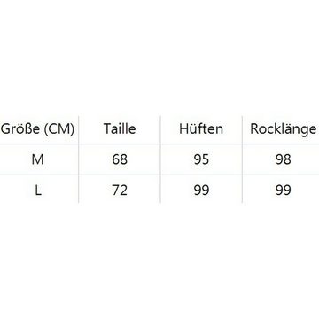 AFAZ New Trading UG Sommerkleid Damen Casual Maxirock Unterrock Schlitzrock Modisch Gerader Rock