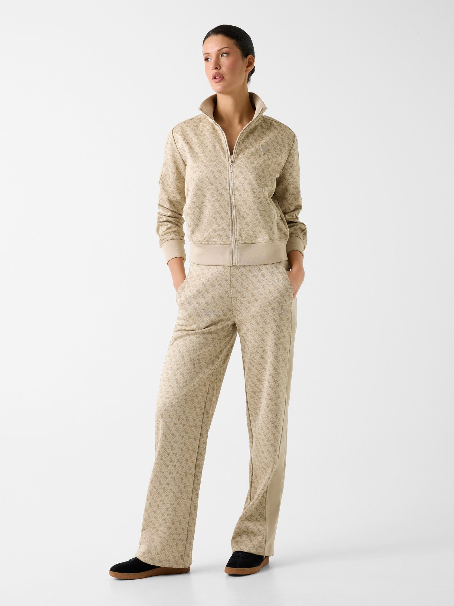 Guess Stoffhose MAYA 4G WIDE LEG PANTS - Hose Damen - Wide Leg Hose