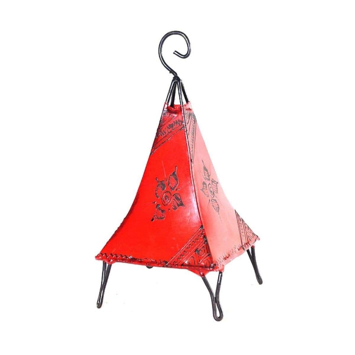 SIMANDRA Stehlampe marokkanische Lederlampe Pyramide Orient 35-38 cm, ohne Leuchtmittel