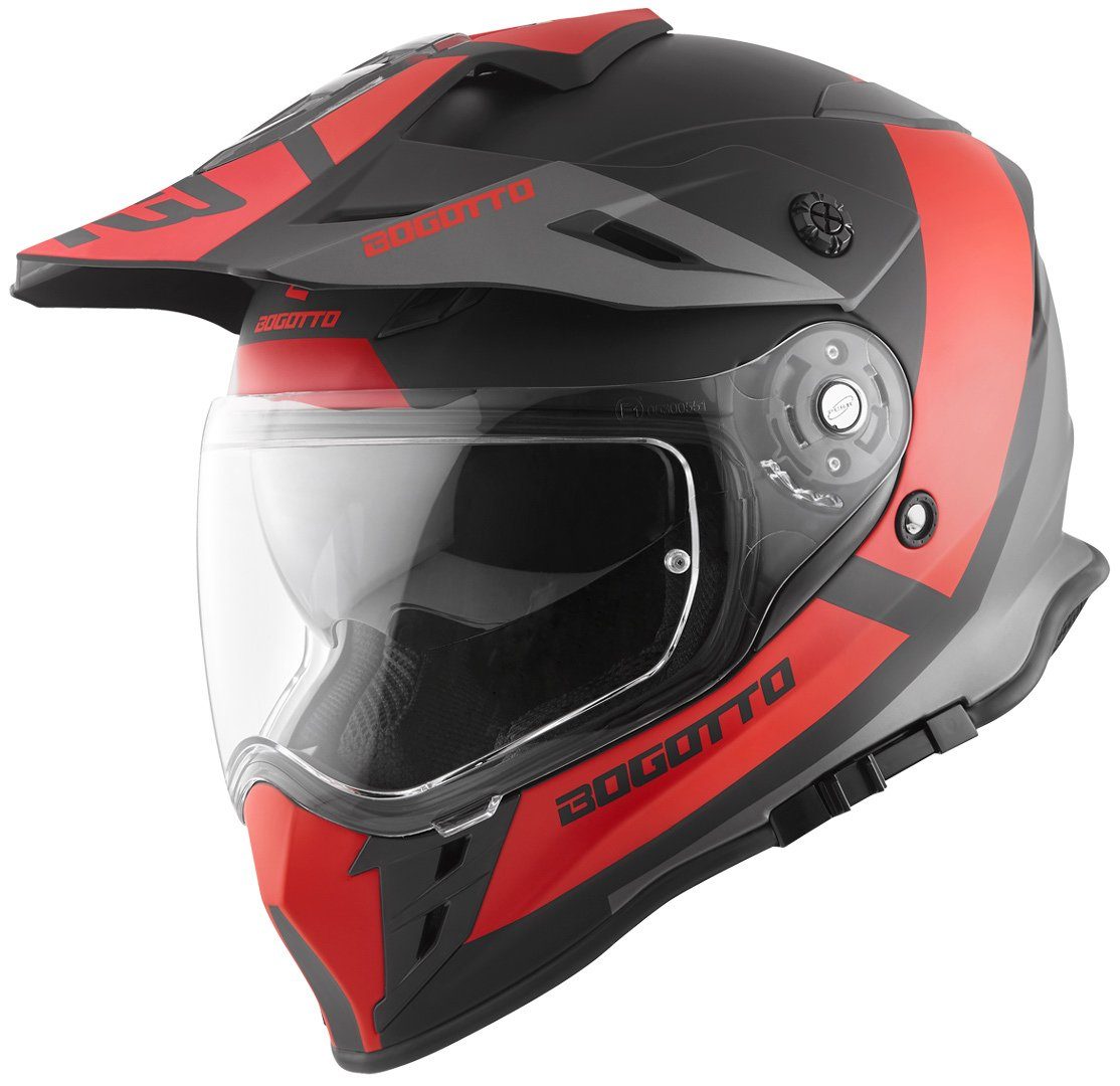 Bogotto Motocrosshelm V331 Pro Tour Endurohelm, Integriertes Sonnenvisier
