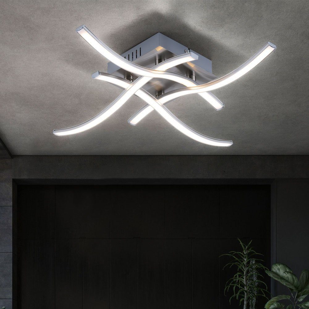 etc-shop modern LED-Leuchtmittel Wohnzimmerleuchte Warmweiß, Deckenleuchte Design fest LED Deckenlampe Deckenleuchte, LED verbaut,