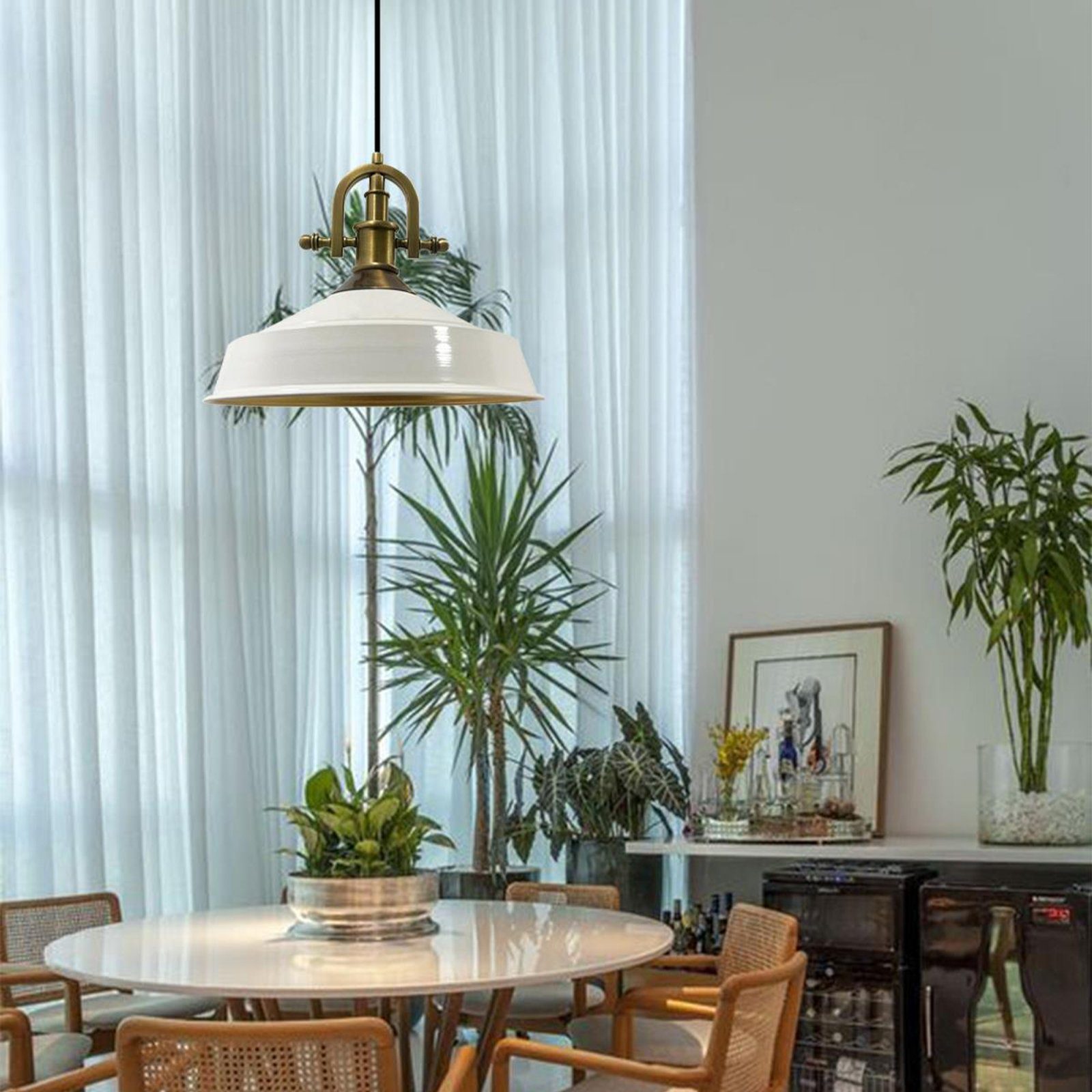 Bamyum Pendelleuchte Bamyum Pendelleuchte I Asletl-Marine l Ø41 cm E27 Metall Vintage Lampe, ohne Leuchtmittel