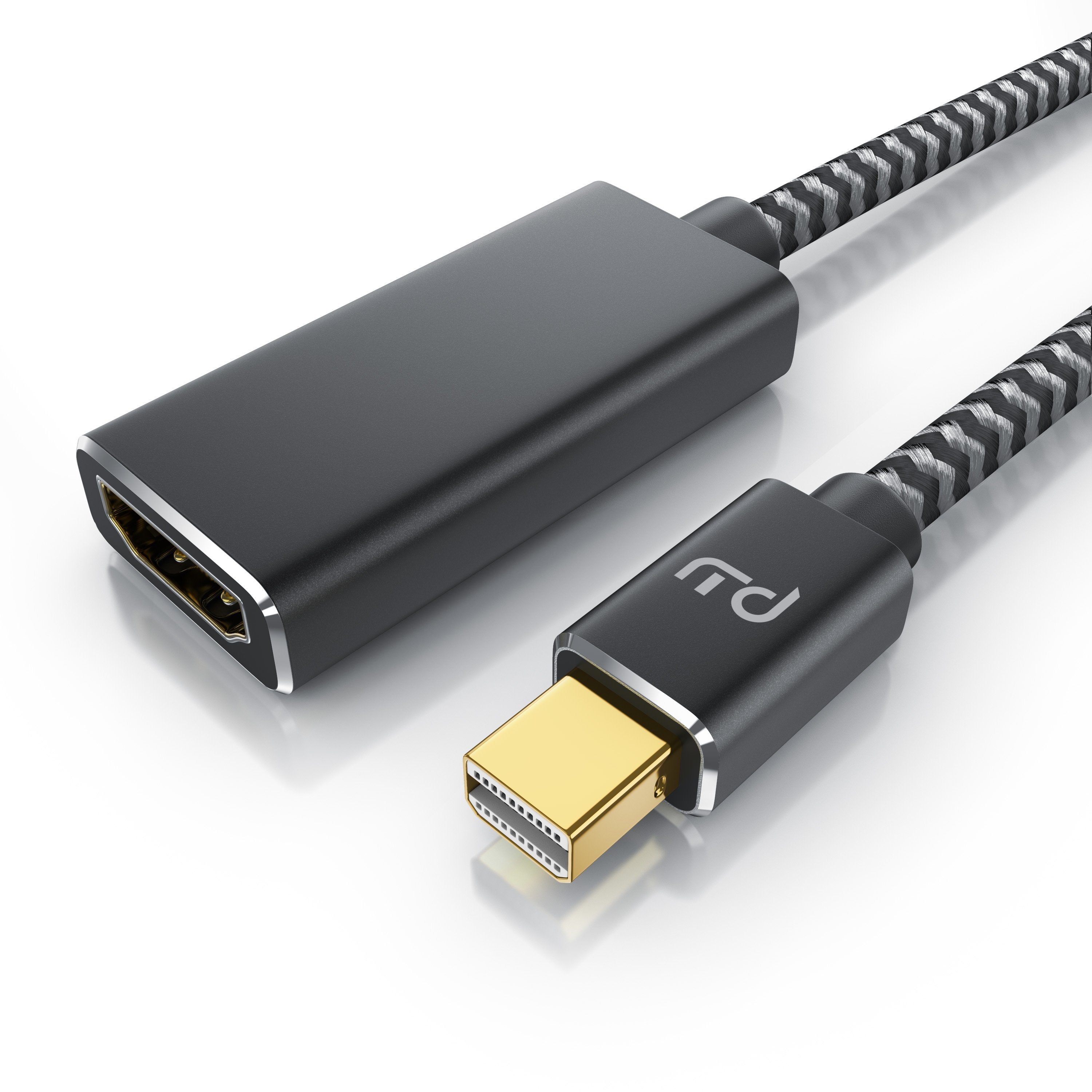 Primewire Audio- & Video-Kabel, Mini DisplayPort, HDMI Typ A (15 cm), 4K mDP zu Hdmi 2.0 Adapter / Kabel, 4K@60Hz,Thunderbolt 1 - 2 - 0,15m