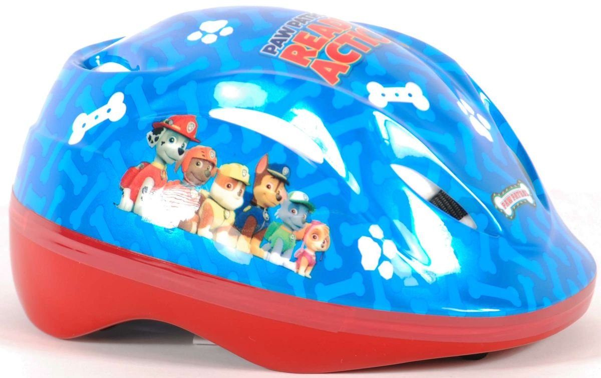 Volare Fahrradhelm Paw Patrol Kinder Kinderfahrradhelm Fahrradhelm Kinderhelm Schutzhelm Helm Deluxe Skate Helm -575, Verstellbarer Kinnriemen, Kopfumfang individuell mit Drehknopf einstellbar, Leicht anpassbare Hauptring, Größe: 52-56cm