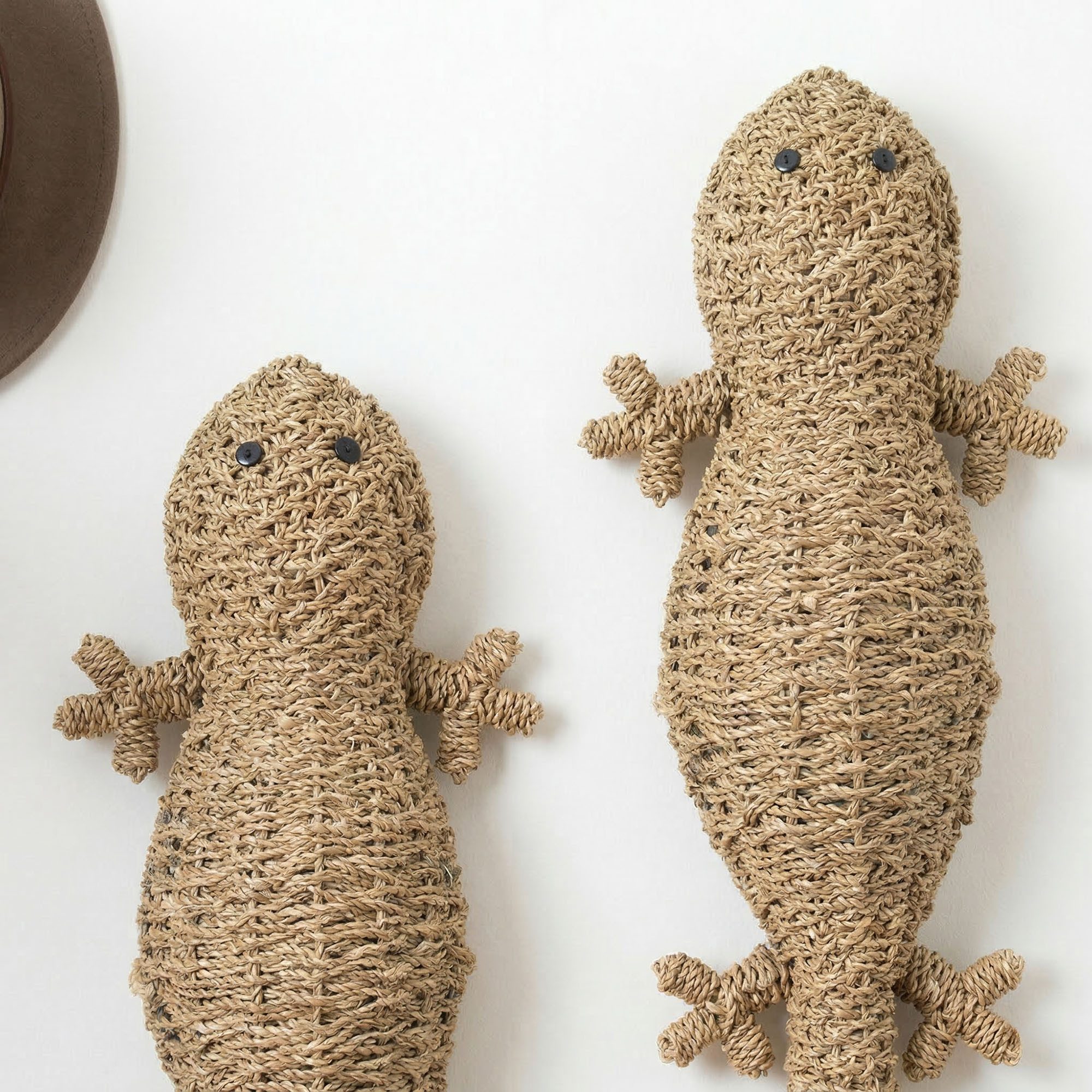 wohnfreuden Wanddekoobjekt Wanddekoration Geko aus Seegras 90 cm, 72645