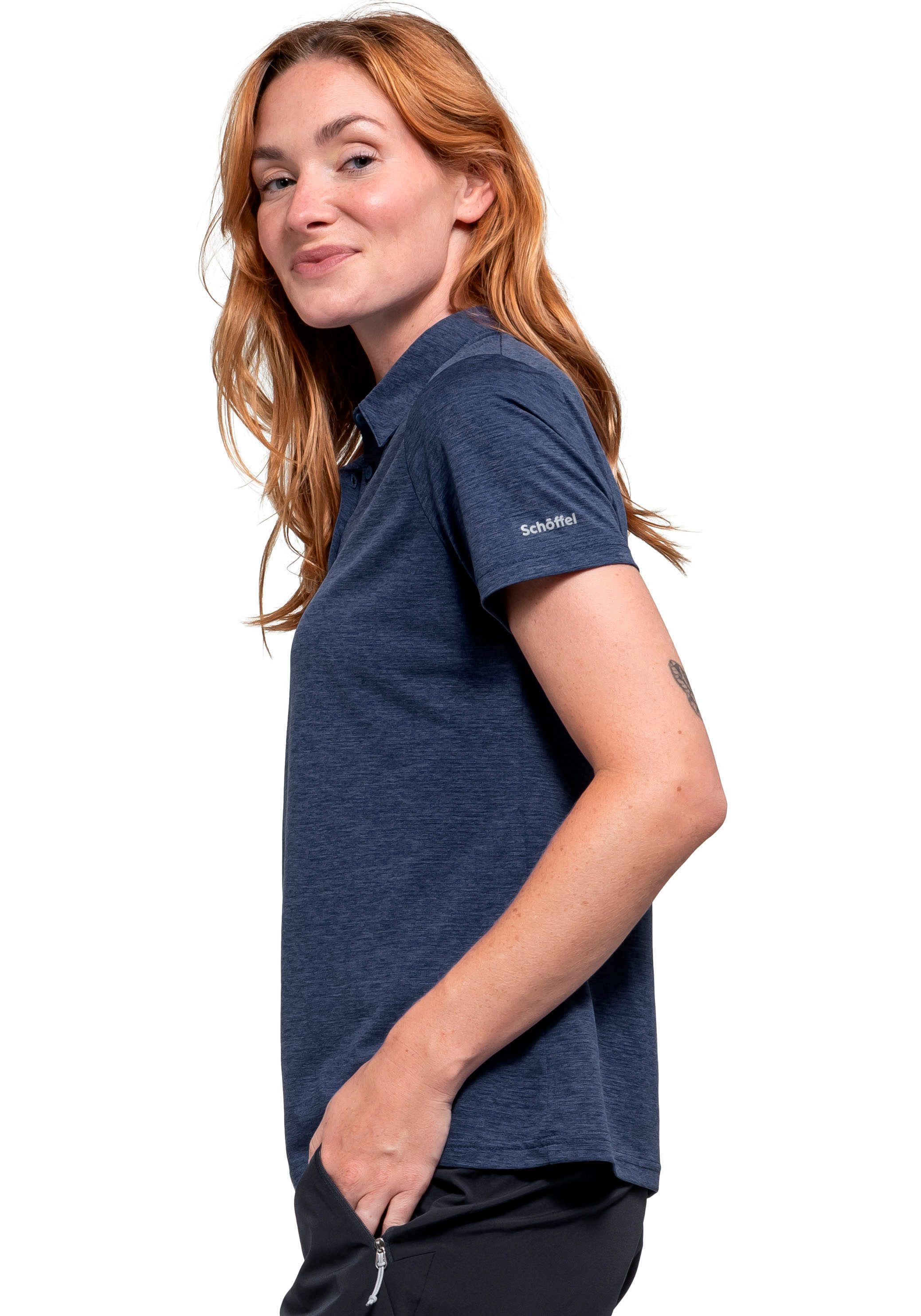 Schöffel Poloshirt CIRC Polo Shirt Tauron L sportliche Passform, kurze Ärmellänge, schnelltrocknend