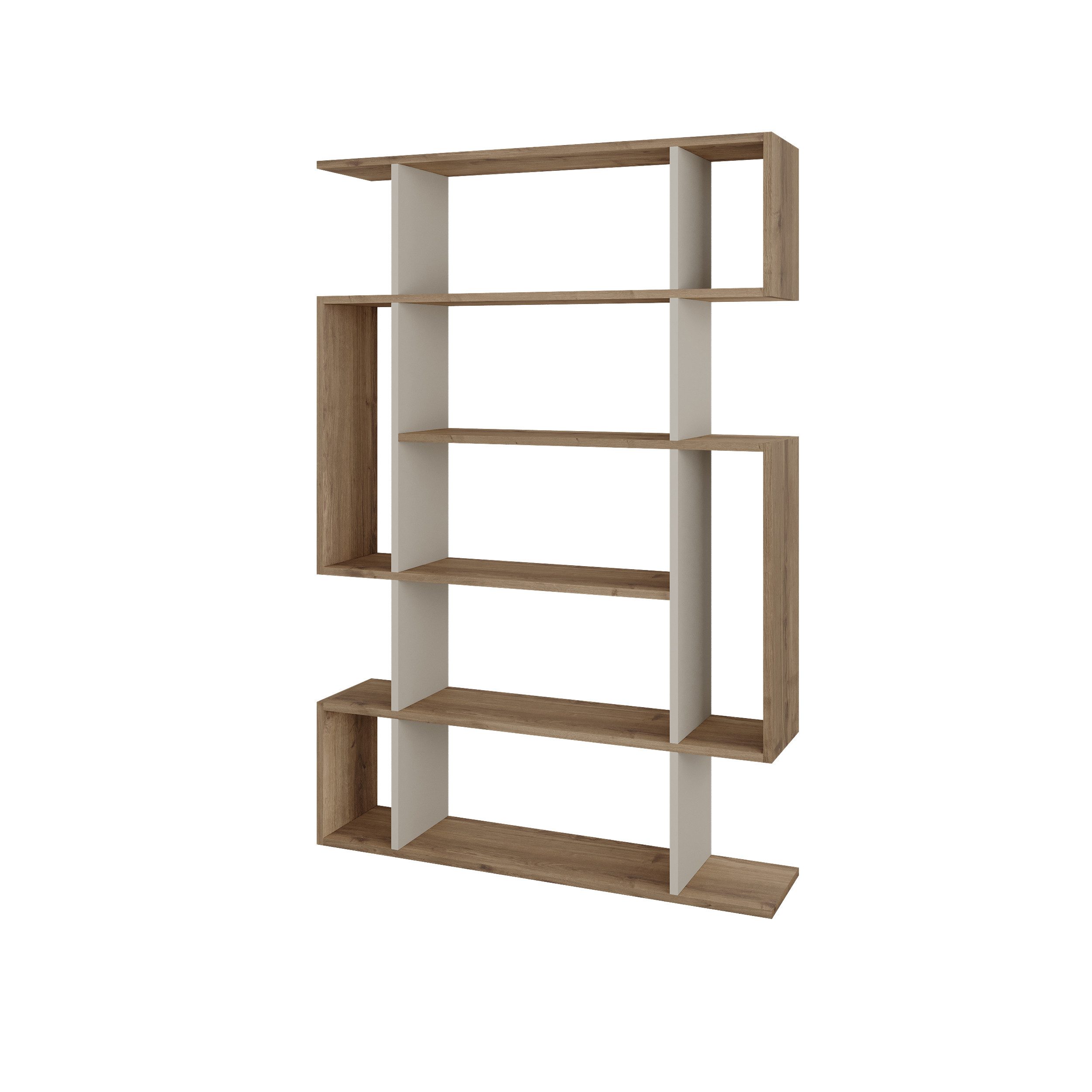 Decortie Bücherregal Mito, Modernes Bücherregal, Vitrine, 108,5 x 25,5 x 161 cm