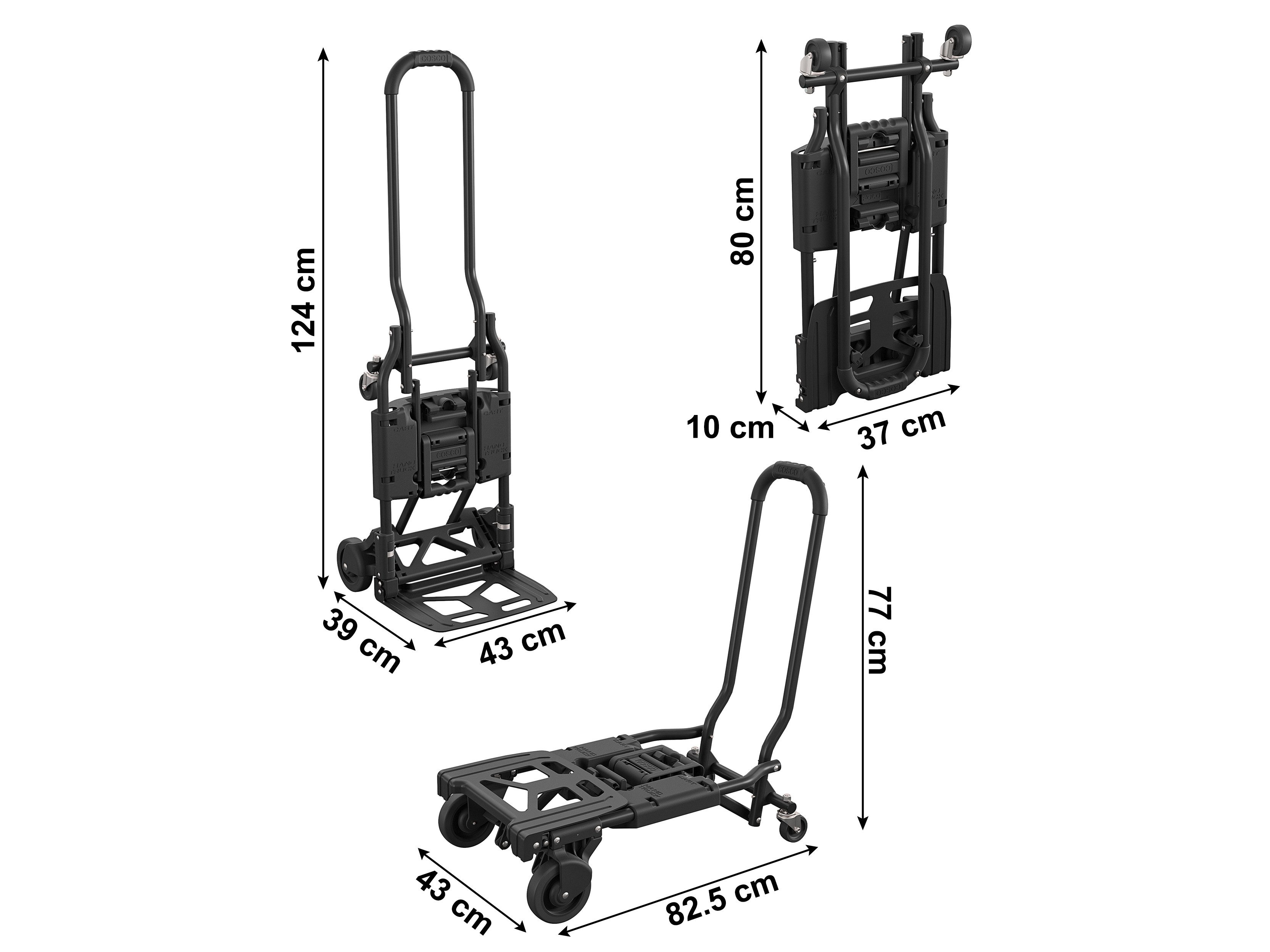 loft24 Sackkarre Shifter, faltbar mit 4 Rädern, max. Belastbarkeit 136 kg