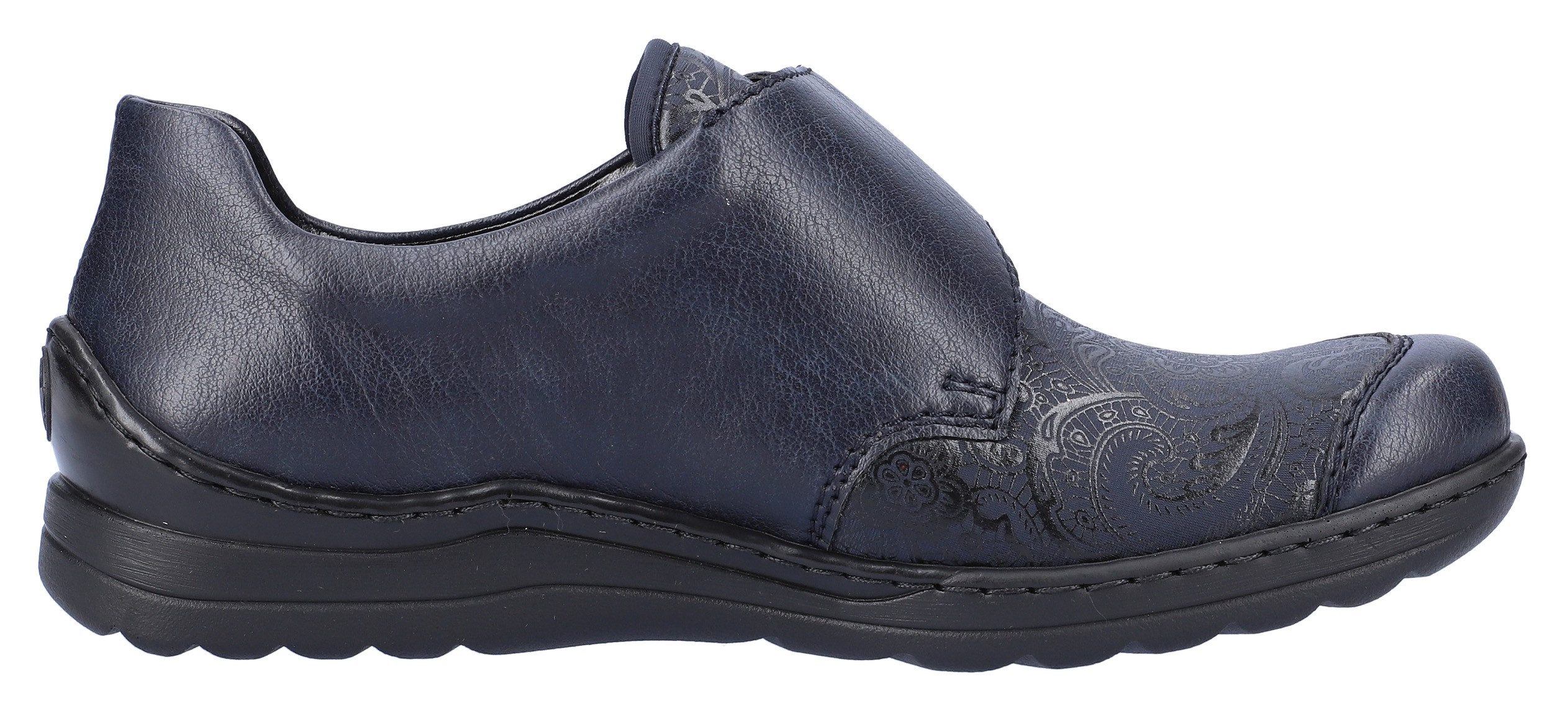 Rieker Klettschuh mit dezentem Paisley-Muster
