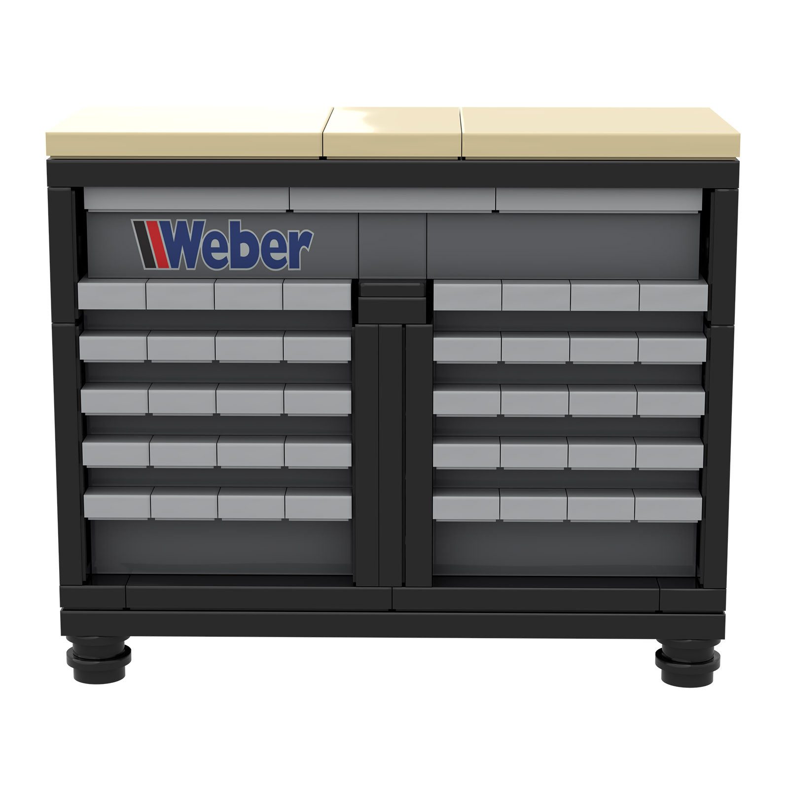 Weber GmbH Bausteine Werkstattwagen Werkstatt Garage ab 6 Spielbausteine, (Packung, 143 St), Bausatz für Technikfans – Bild 3 von 4