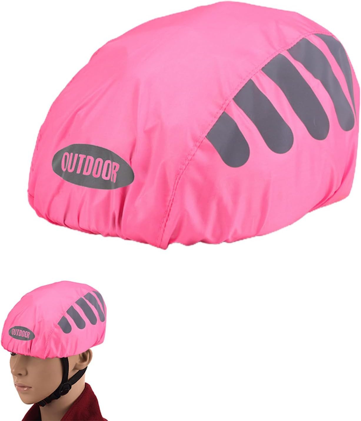 Coonoor Fahrradhelmüberzug Reflektierende Fahrrad Regenhaube, Universal Helm Überzug, Wind- und Wasserdichter für alle Helme