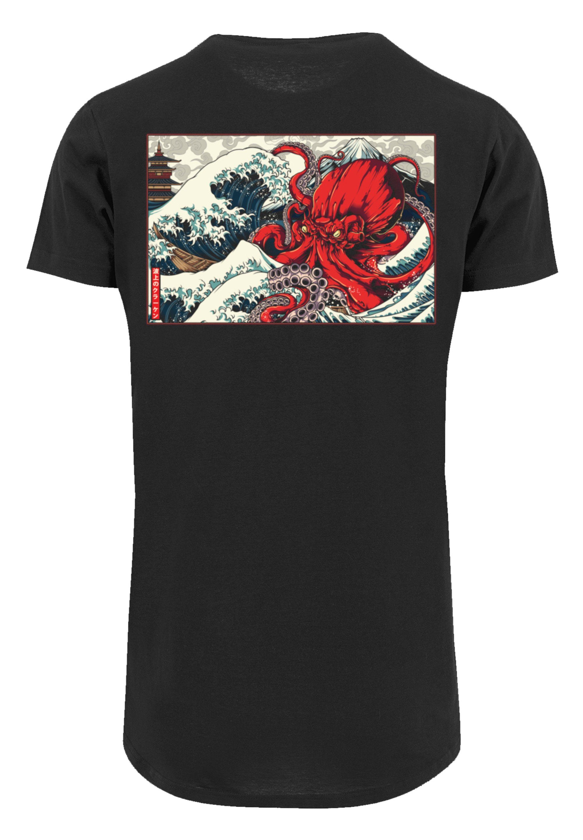 F4NT4STIC T-Shirt Kanagawa schwarz Octopus Print
