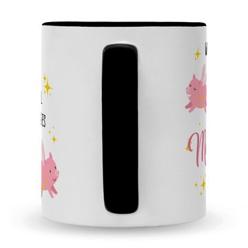 GRAVURZEILE Tasse mit Spruch - Menschen wie Dich, Farbe: Schwarz & Weiß