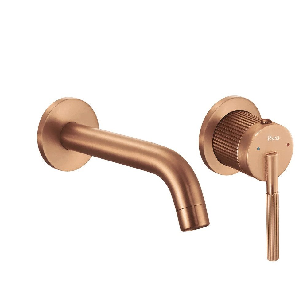 wohnwerk.idee Unterputzarmatur Wasserhahn Wandarmatur Unterputz Design Gold Kupfer Matt