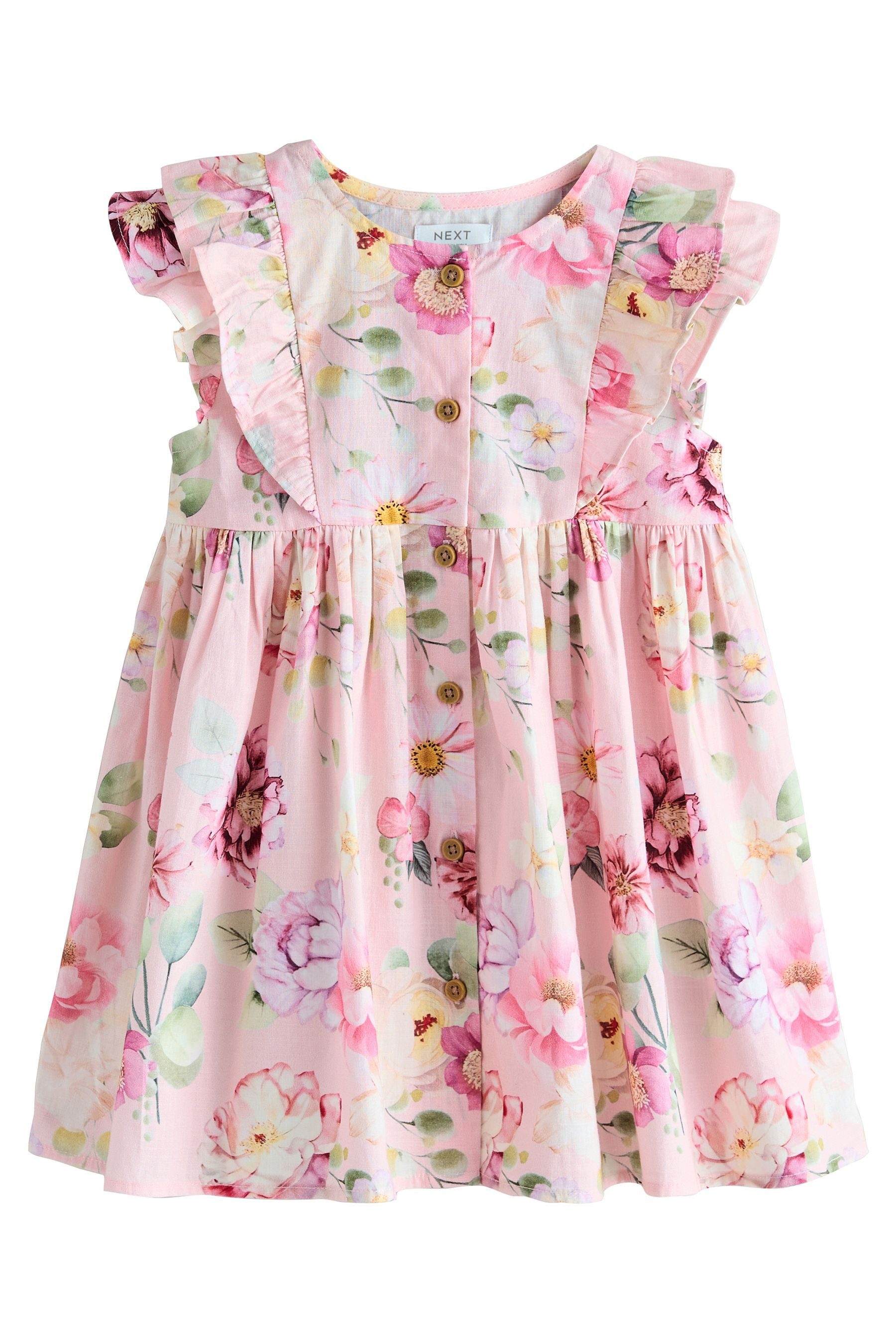 Blusenkleid Kleid mit Rüschenärmeln