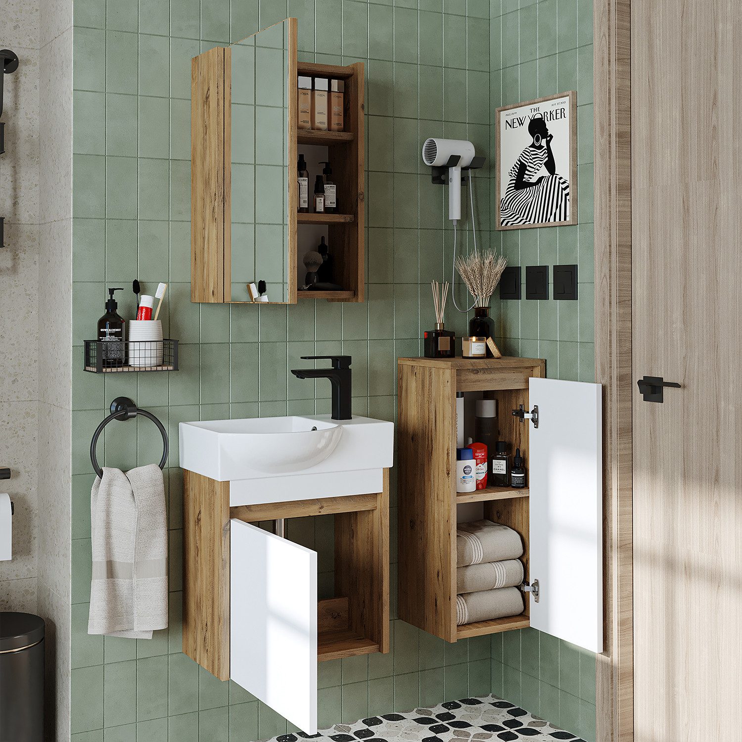 Roomart Badmöbel-Set LEO, (Badmöbelset Unterschrank mit günstig online kaufen