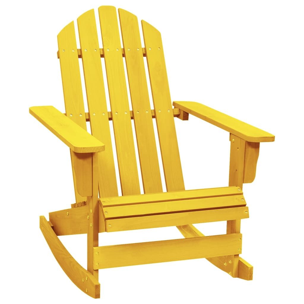 vidaXL Gartenstuhl Adirondack-Schaukelstuhl Massivholz Tanne Gelb günstig online kaufen