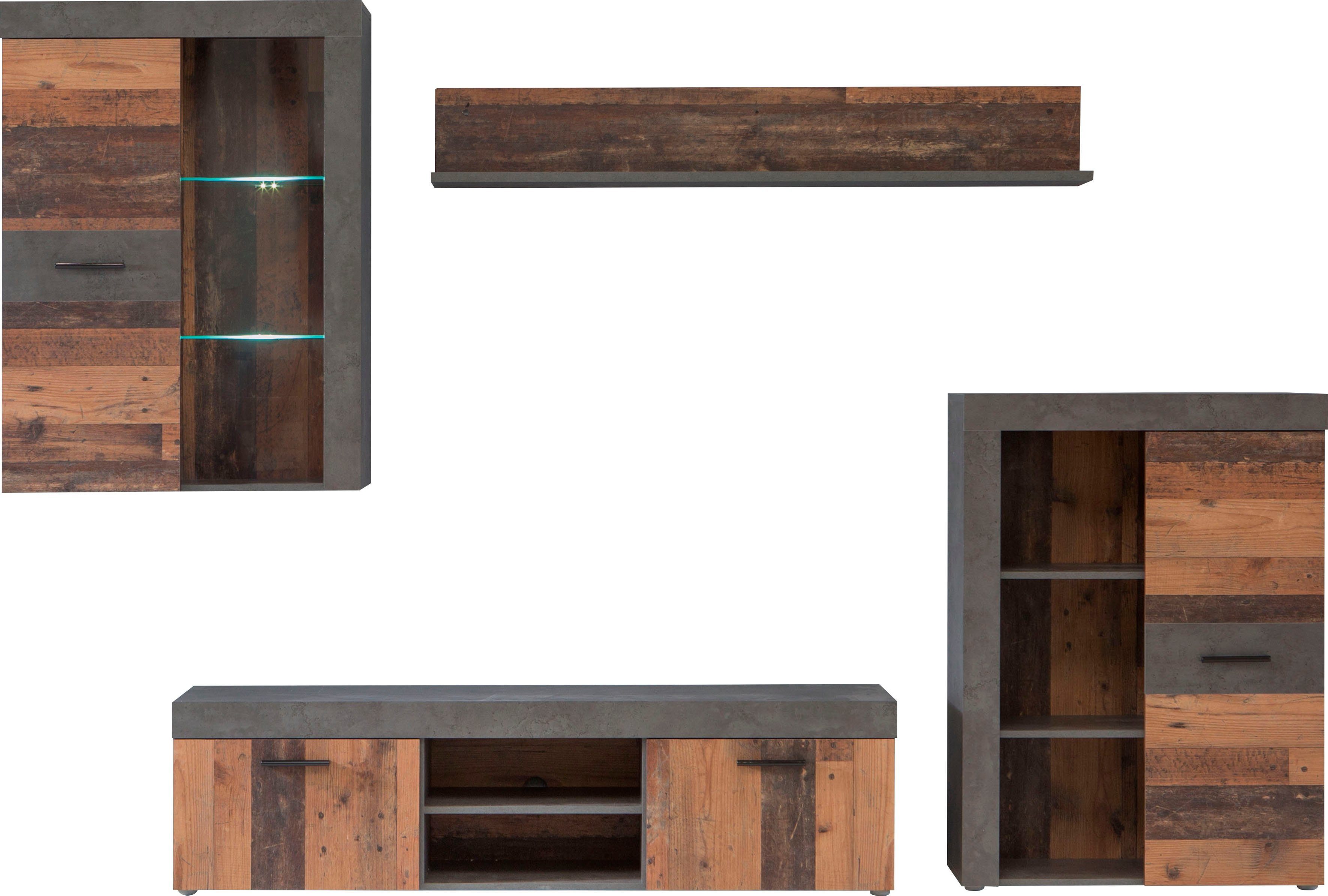 FORTE Wohnwand, (4-St)