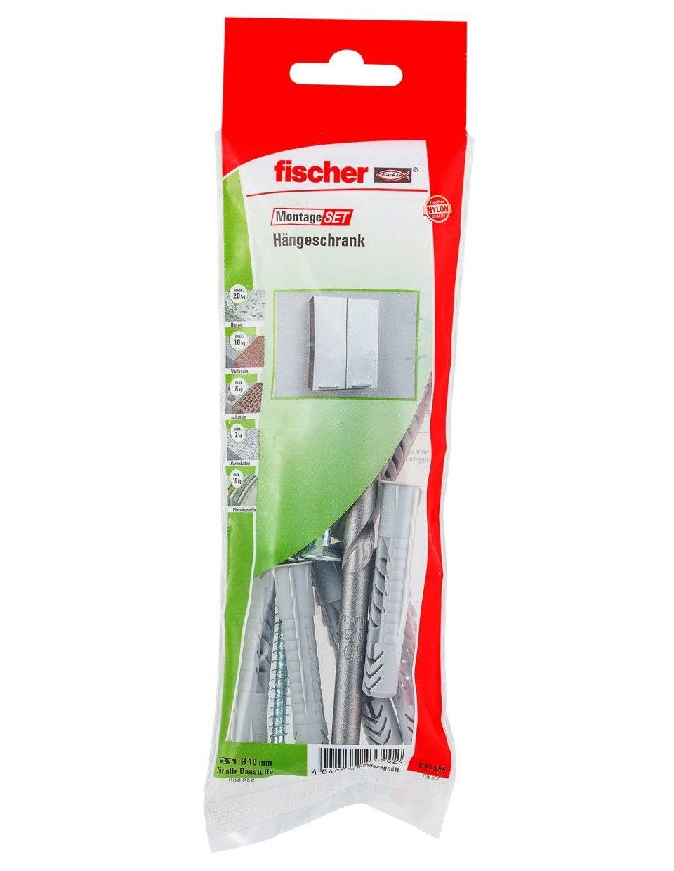 Schrauben- und Dübel-Set Fischer Montage-Set Hängeschrank