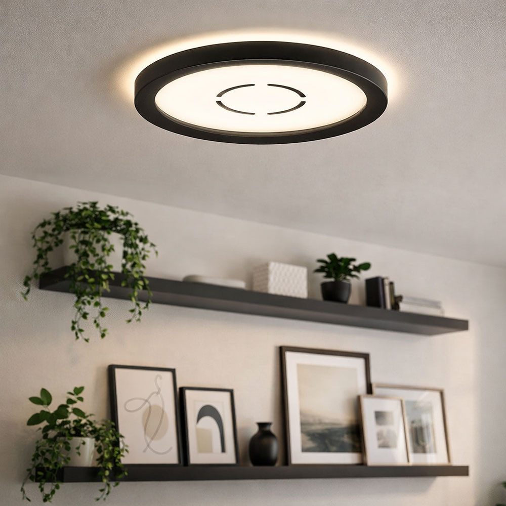 Briloner Leuchten LED Deckenleuchte, LED-Leuchtmittel fest verbaut, Neutralweiß, Deckenleuchte Deckenlampe LED Backlight Küchenlampe Flurleuchte D 19cm