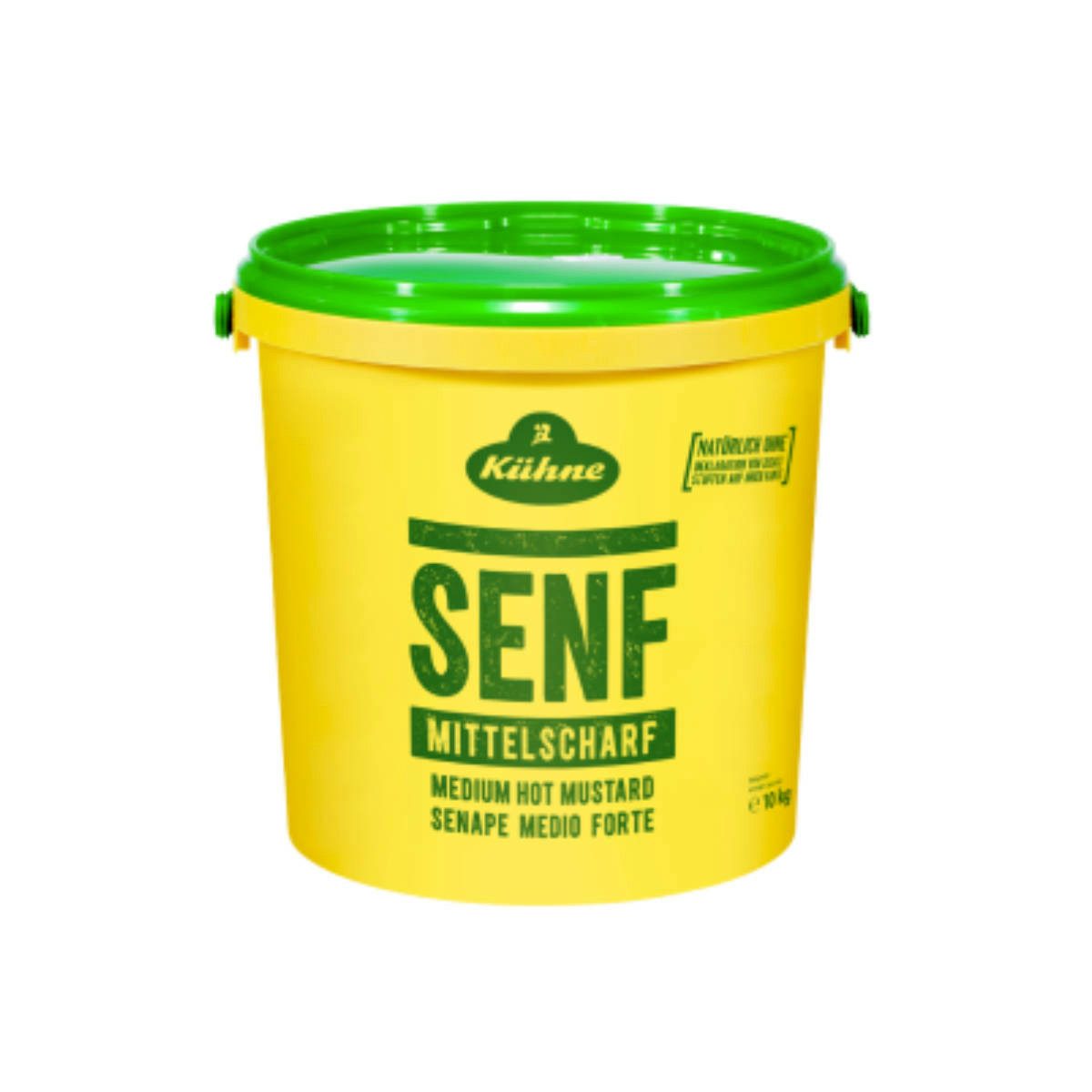 Kühne Saucen, Kuehne Mittelscharfer Senf klassisch servierfertig im Eimer 10000g