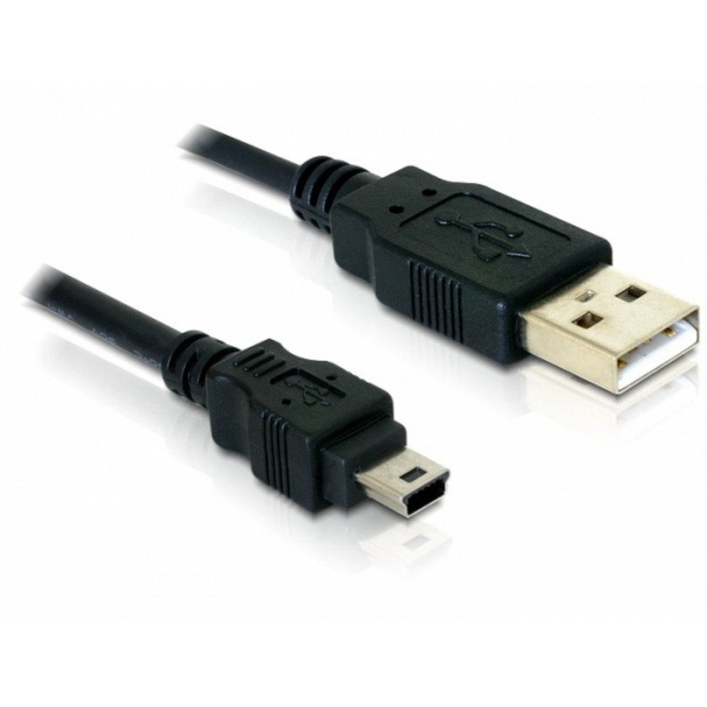 Delock Delock USB-Kabel USB 2.0 USB-A Stecker, USB-Mini-B Stecker 1.50 m Sch USB-Kabel, (150.00 cm)