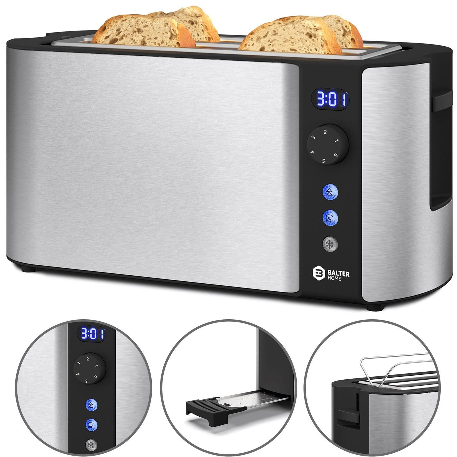 Toaster TS-04-LCD Edehlstahl Silber