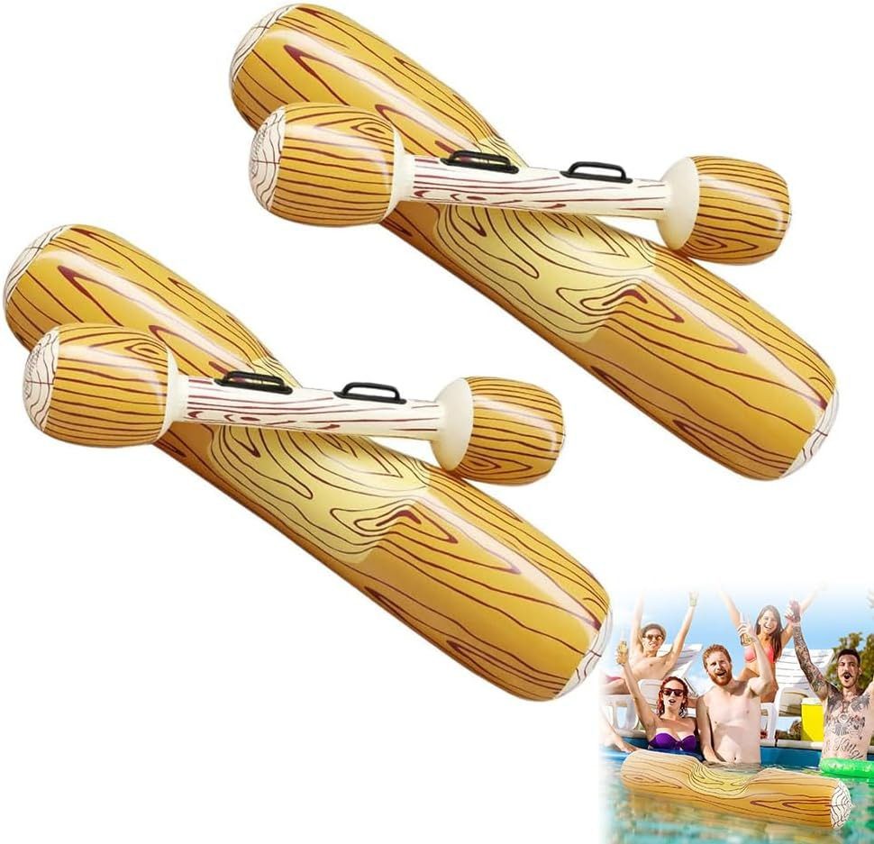 FELIXLEO Aufblasbare Schwimmfigur Aufblasbares Pool Spielzeug Battle Log Raft 2 Sets