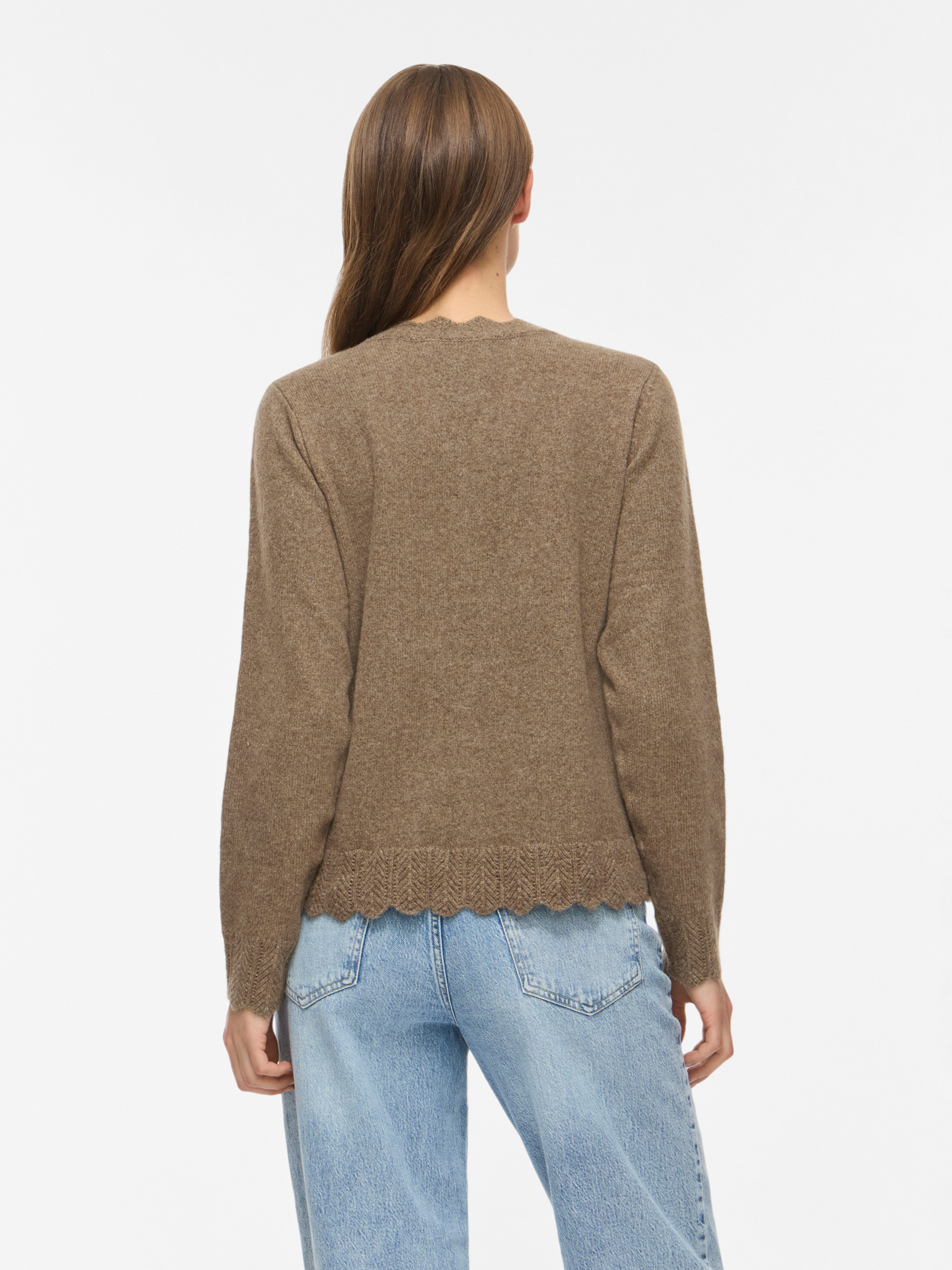 Vila Strickjacke VINIKOLINA L/S O-NECK KNIT CARDIGAN-NOOS Materialmix, Stretch, regular fit