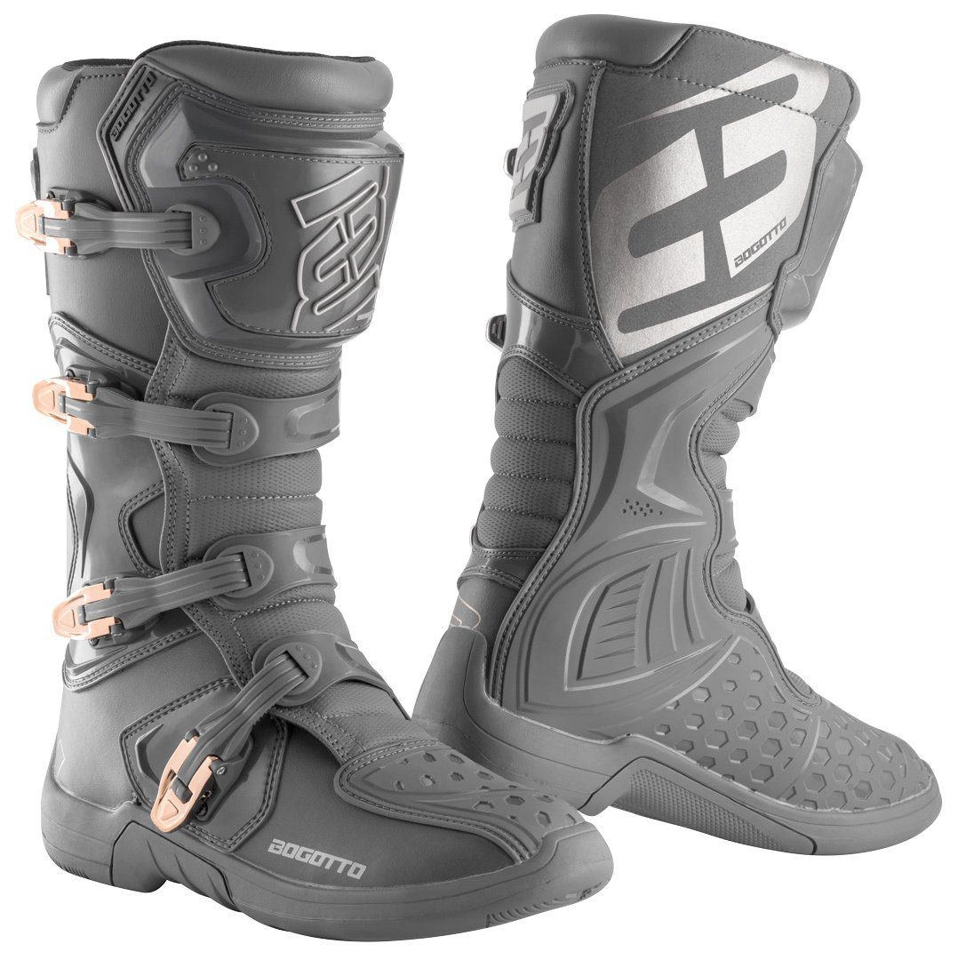 Bogotto MX-5 Motocross Stiefel Motorradstiefel Grey