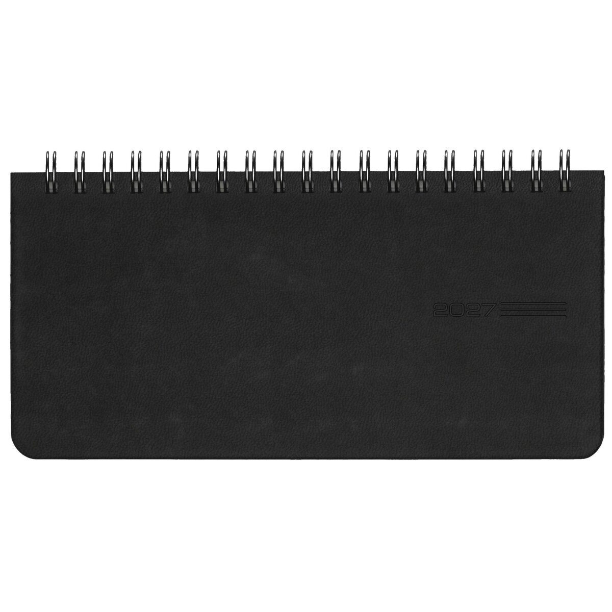 GÜSS Kalender Schreibtischkalender Tischkalender 17x8cm 1 Woche/2 Seiten schwarz 2027
