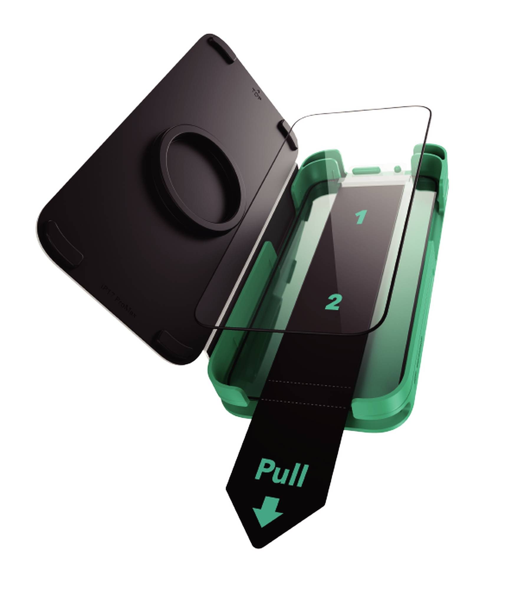 ESR Displayschutzglas Armorite Displayschutz für iPhone 17/16 Pro, UltraFit Aufbringhilfe, Laufsprecherabschirmung, gehärtetes Glas