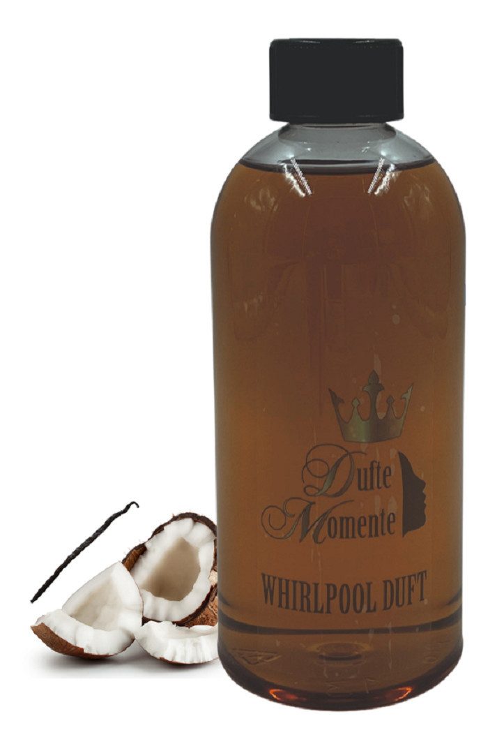 Dufte Momente Badezusatz Whirlpool Duft Kokos - Vanille 500ml, naturreine und natürliche ätherische Öle - vegan und ohne Tierversuche