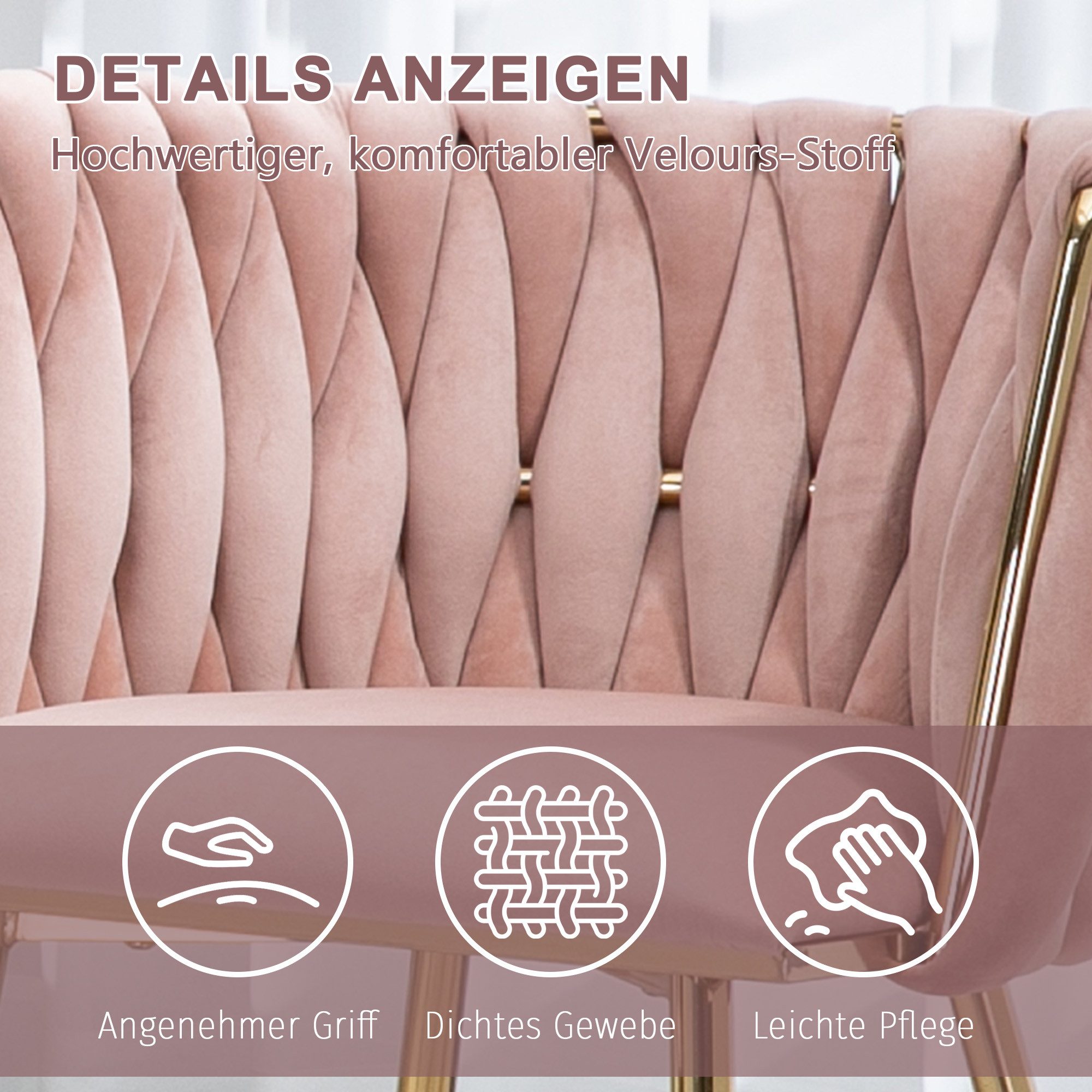 Merax Polsterstuhl 2er Set mit Armlehne günstig online kaufen