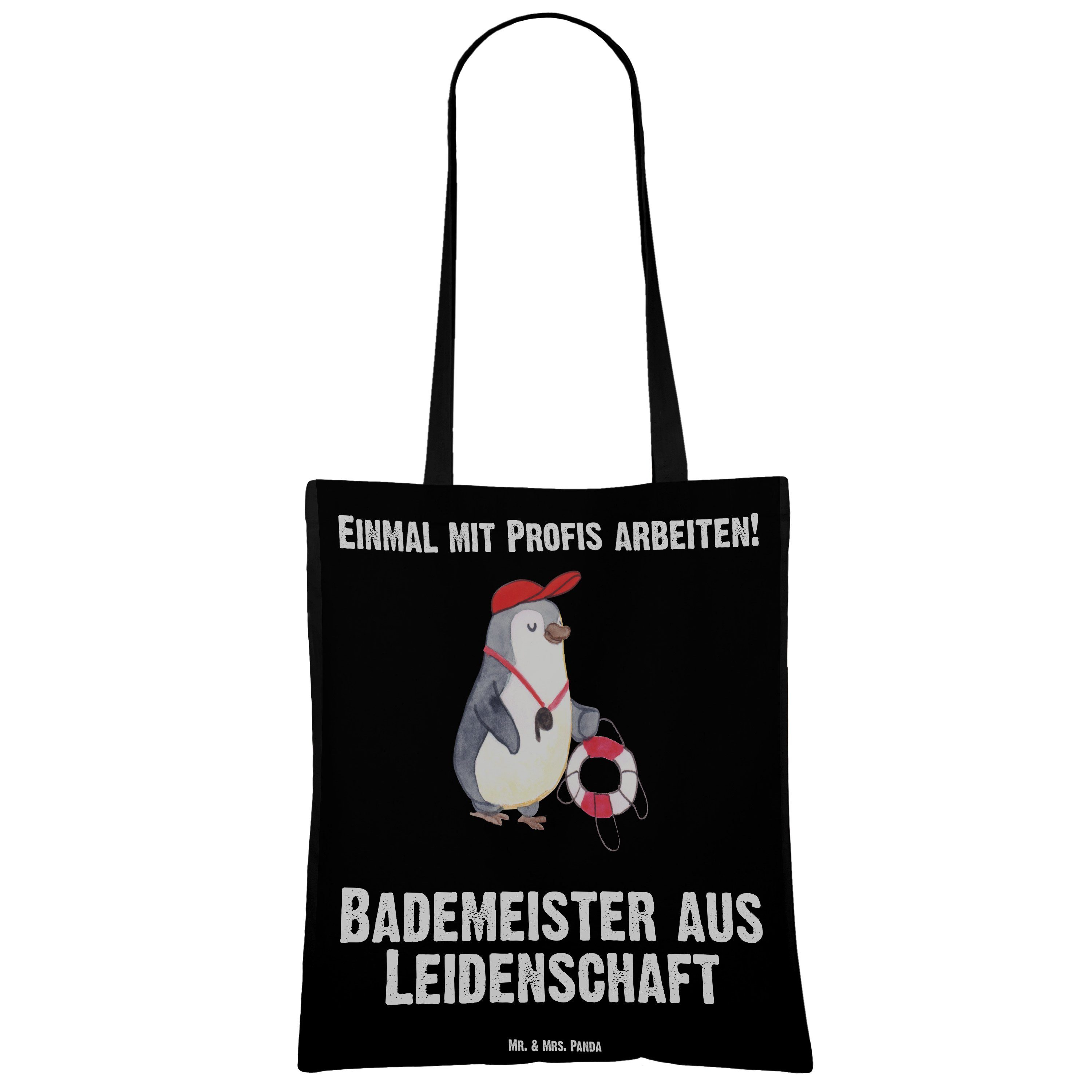 (1-tlg) Panda Leidenschaft Schwimmverein, Mrs. Mr. Schwarz & Ein Tragetasche - aus - Geschenk, Bademeister