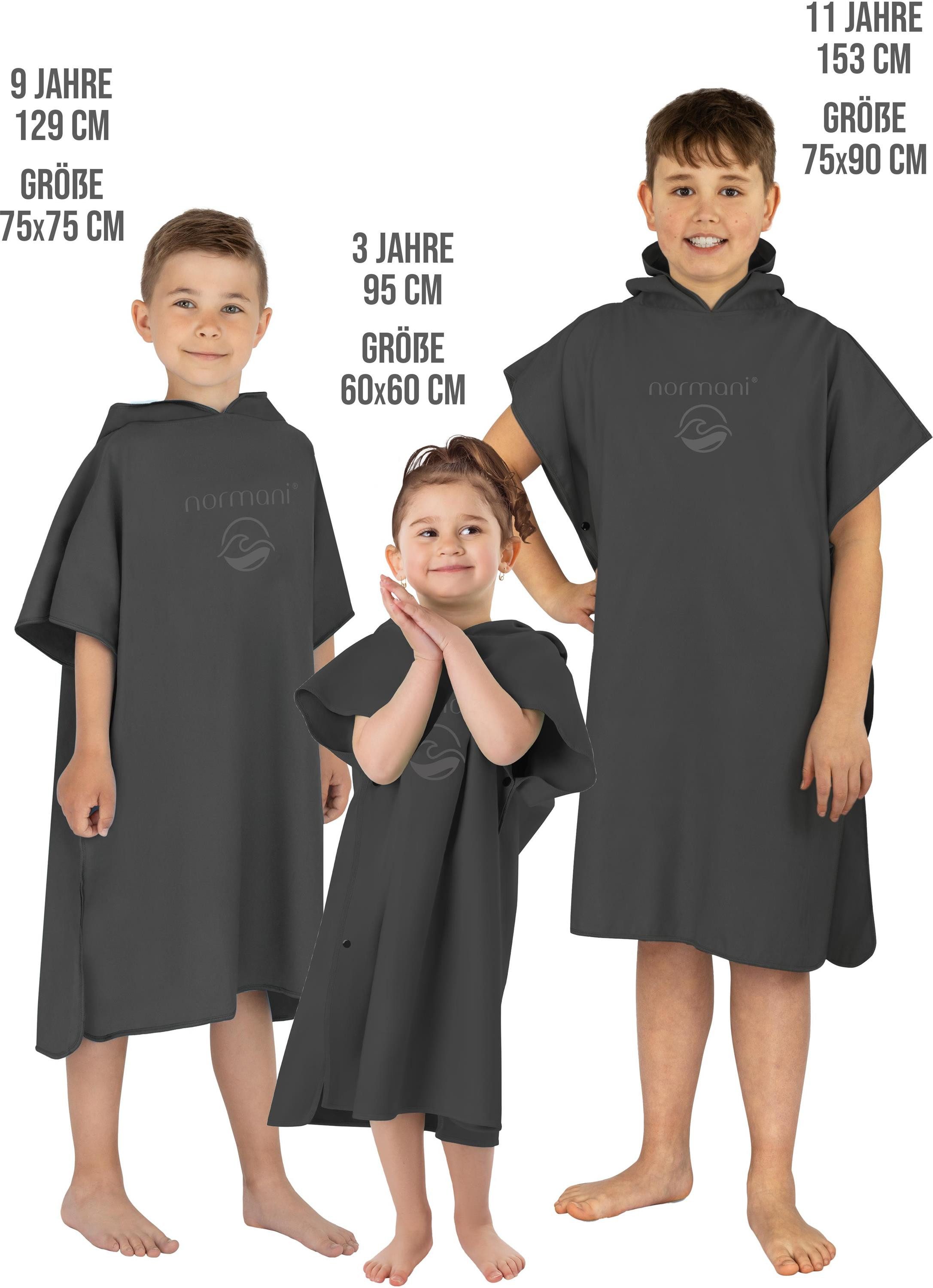 normani Badeponcho, Polyester, Kapuze, Schlupf, Strand-Poncho günstig online kaufen