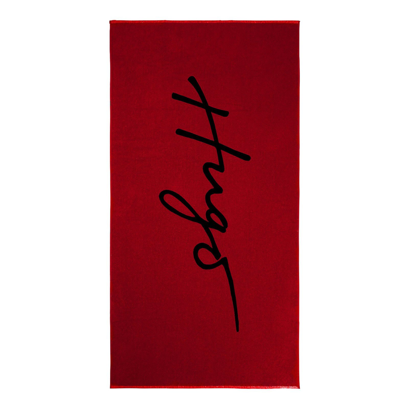 HUGO Badetuch Towel Handwritten Logo, Baumwoll-Terry, mit handgeschriebenem Logo 693 red