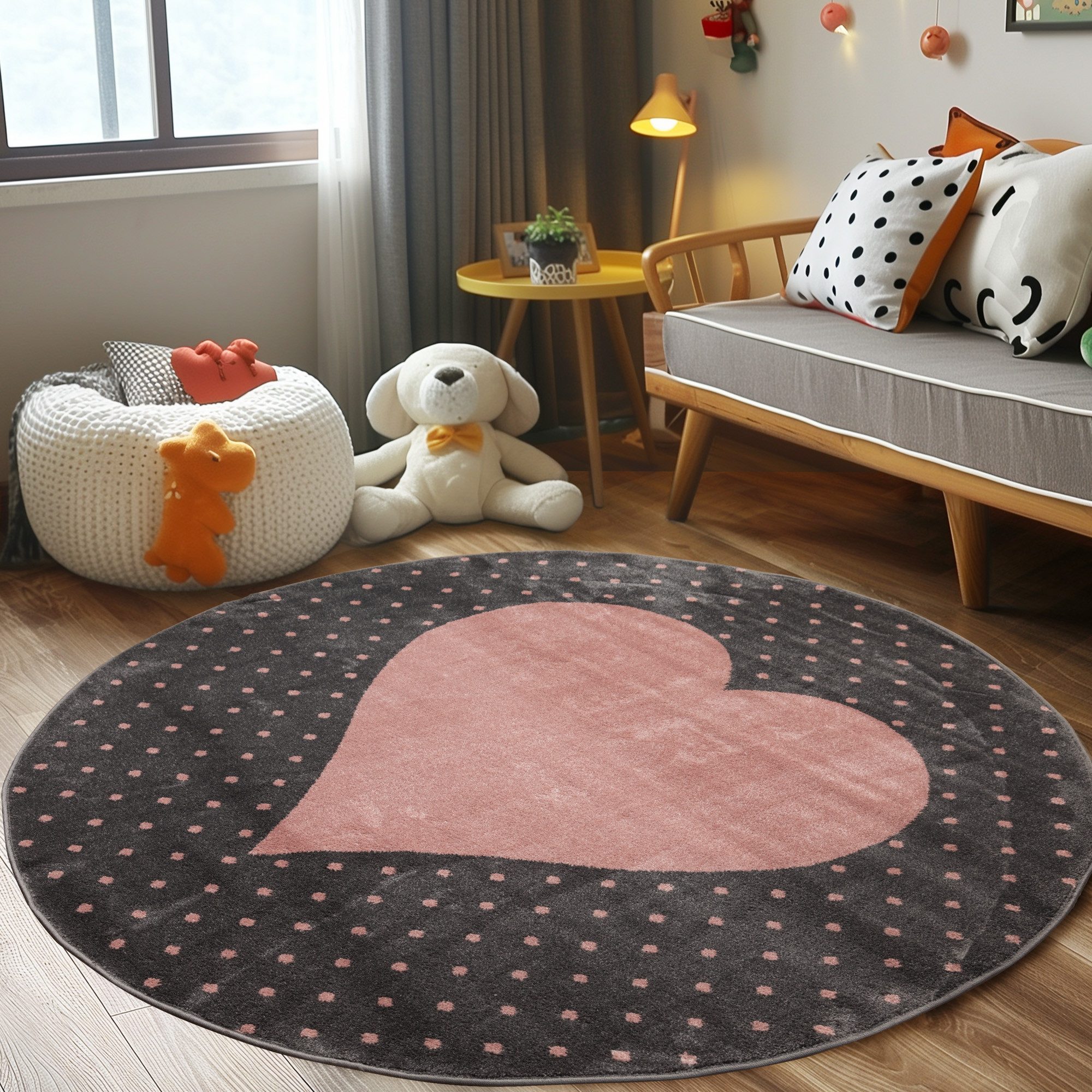 Carpettex Kinderteppich Herz-Design, Läufer, Höhe: 10 mm, Teppich Kinderzim günstig online kaufen