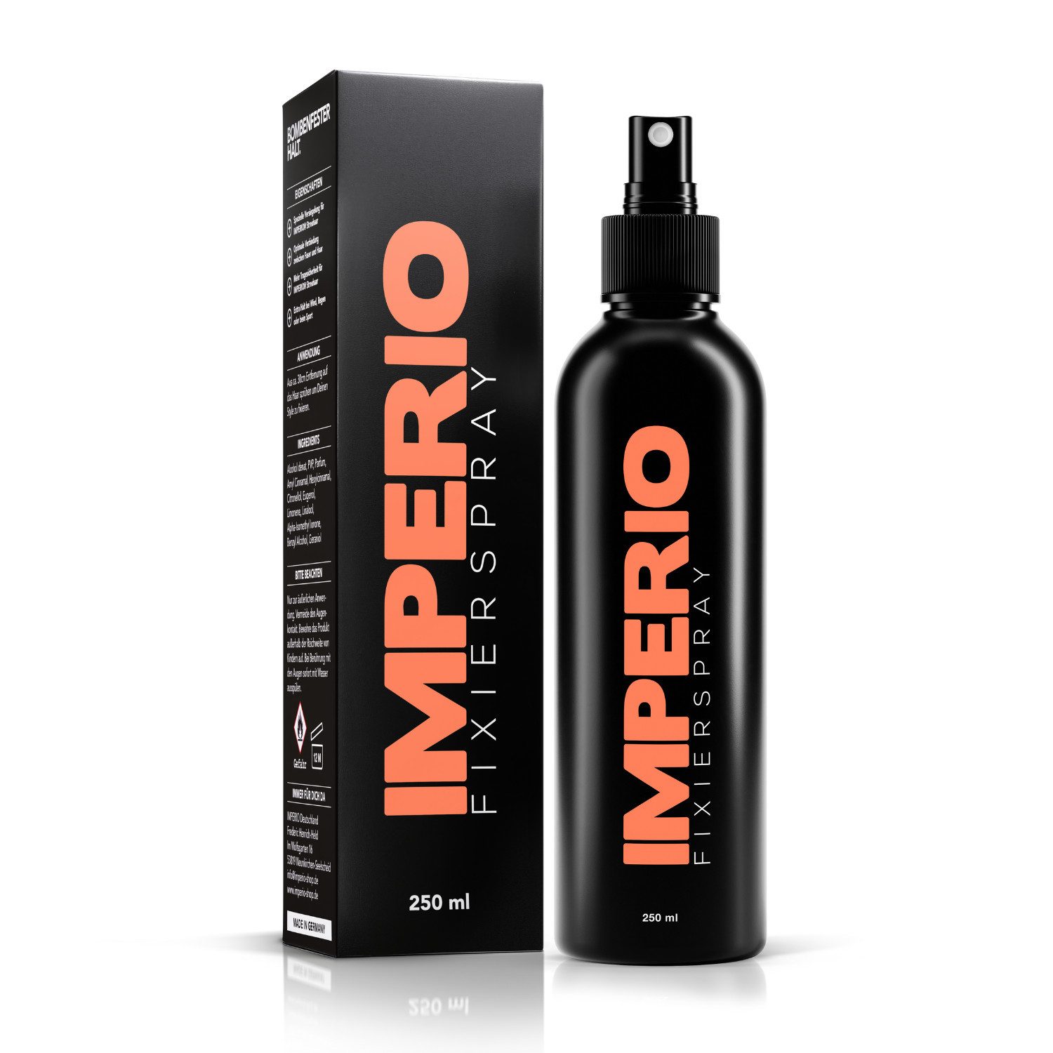 IMPERIO Haarspray Fixierspray für Streuhaar & Schütthaar, Haarspray zur Fixierung 250ml, 1-tlg.