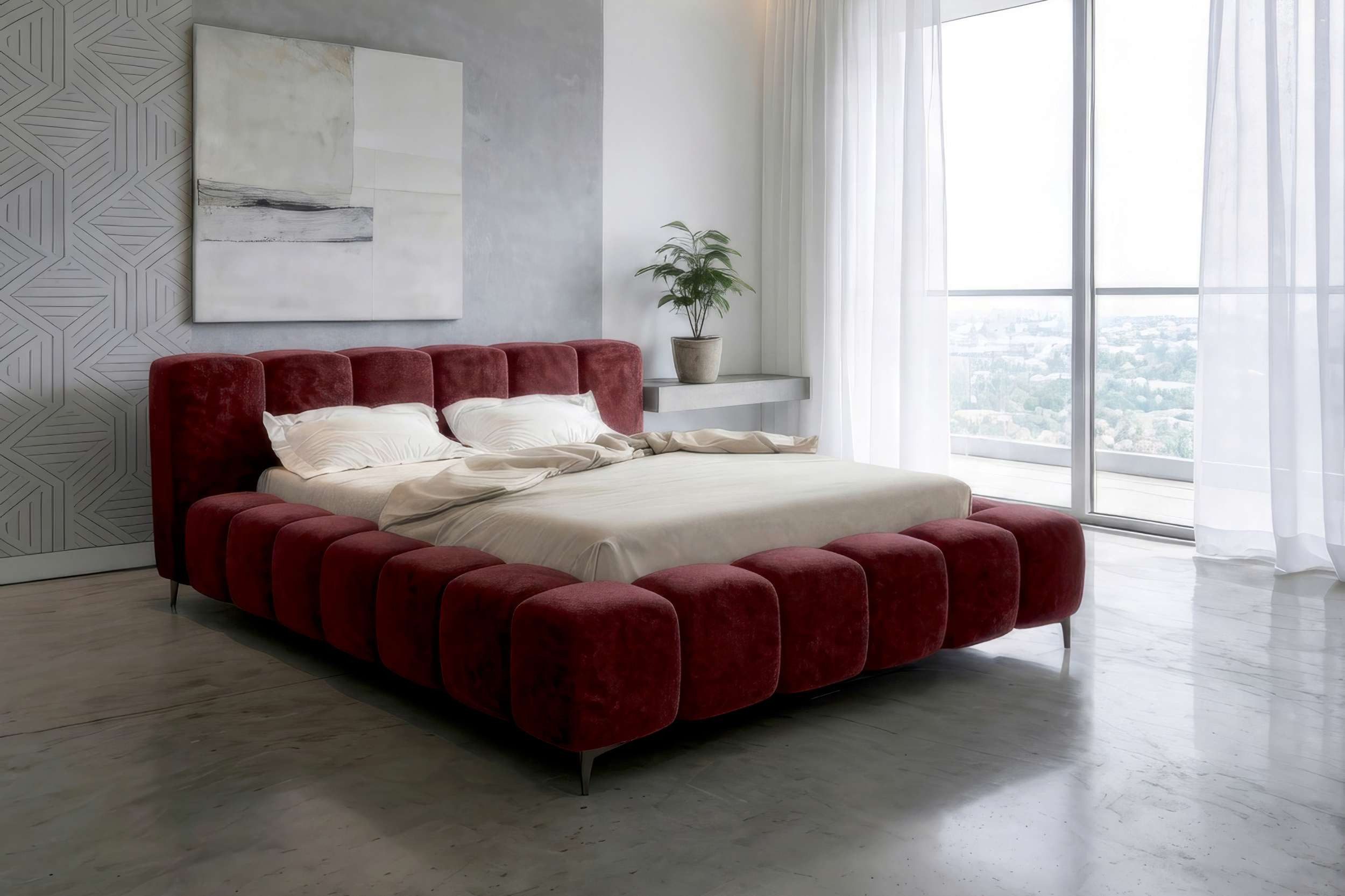 Sofa Dreams Polsterbett Lucinda in Stoff (Schlafzimmerbett, Bett), 140/160/180x200 cm, mit Bettkasten, Lattenrost, ohne Matratze